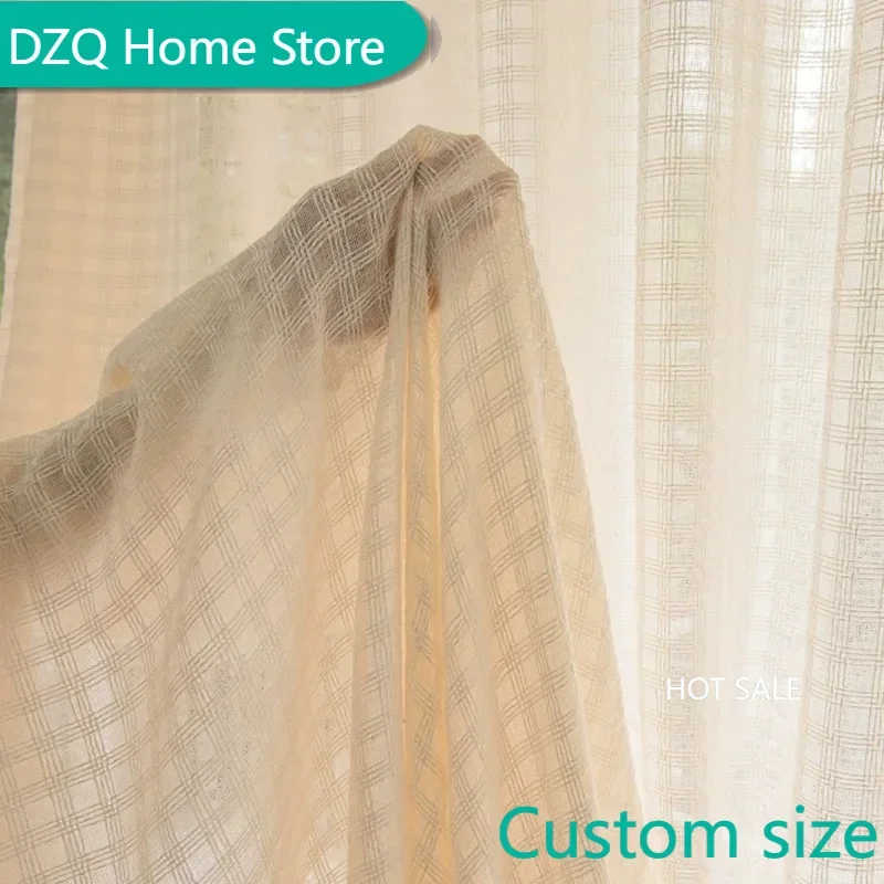 French Cream Checkered Curtains for Living Room Balcony Tea Room Dining Room Study Light Beige Checkered Curtains Custom size
French Cream Checkered Curtains for Living Room Balcony Tea Room Dining Room Study Light Beige Checkered Curtains Custom size