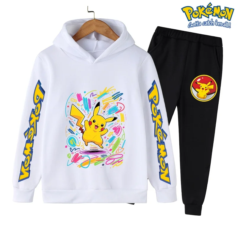 Pokemon Kids Hoodies Tops Pants 2Pcs Set Cute Pikachu Print Sweatshirt Outfit for Boys Girls Age 3-14 Children's Top Clothes Set
Pokemon Kids Hoodies Tops Pants 2Pcs Set Cute Pikachu Print Sweatshirt Outfit for Boys Girls Age 3-14 Children's Top Clothes Set