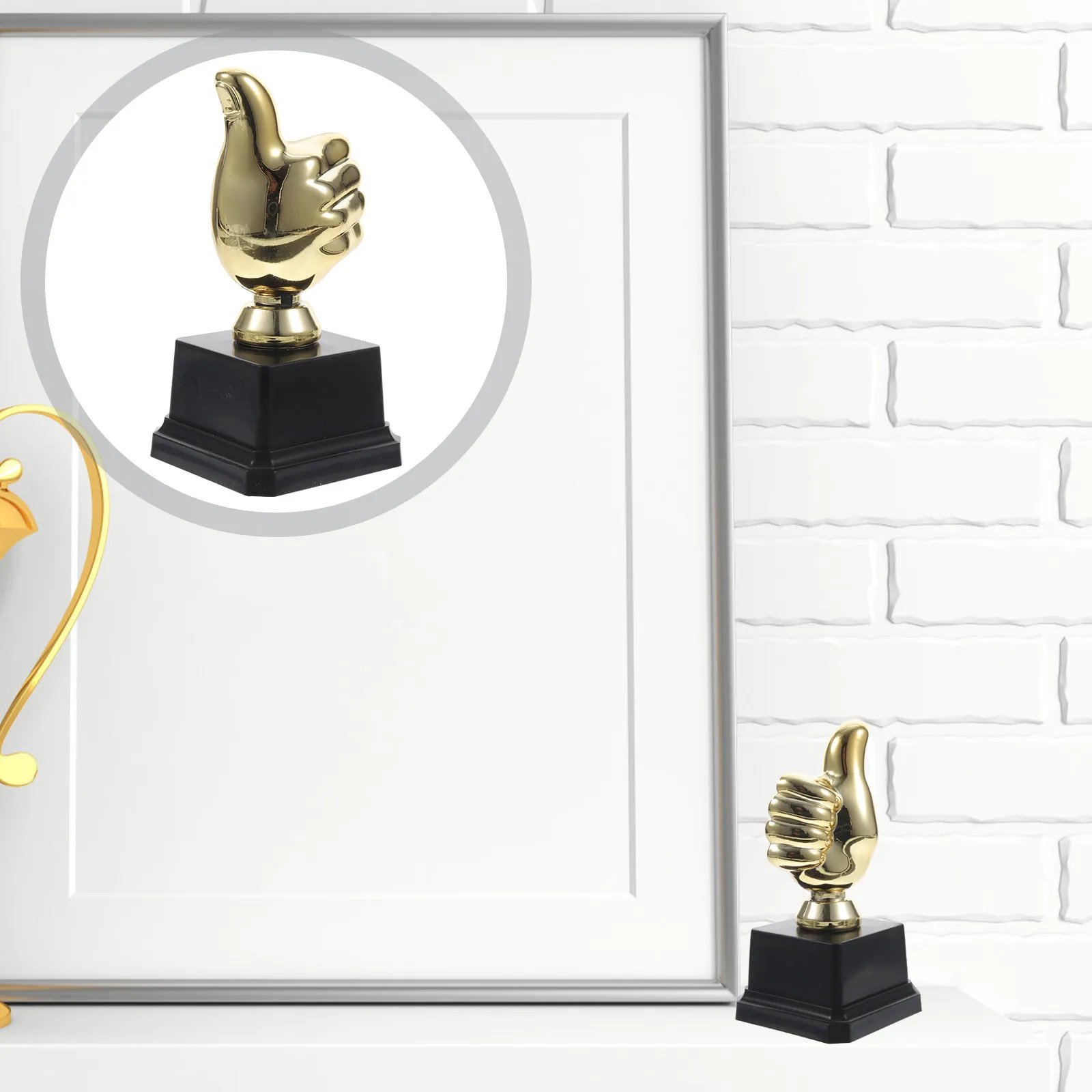 8Pcs Gold Plastic Trophy Thumb Shape Award for Elementary School Sports Day Participation Classroom Prize Decoration
8Pcs Gold Plastic Trophy Thumb Shape Award for Elementary School Sports Day Participation Classroom Prize Decoration