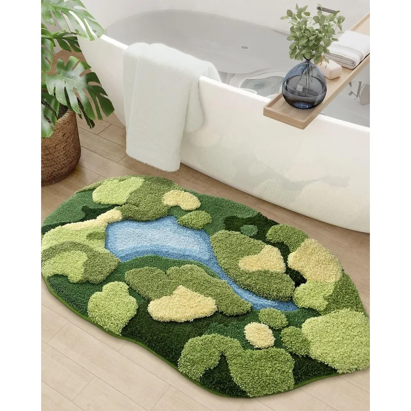 Moss Bath Mat, Ultra Thick Soft Green Bathroom Rug, Water Absorbent Non Slip Microfiber Rugs for Shower Floor, Sink, Bedroom,
Moss Bath Mat, Ultra Thick Soft Green Bathroom Rug, Water Absorbent Non Slip Microfiber Rugs for Shower Floor, Sink, Bedroom,