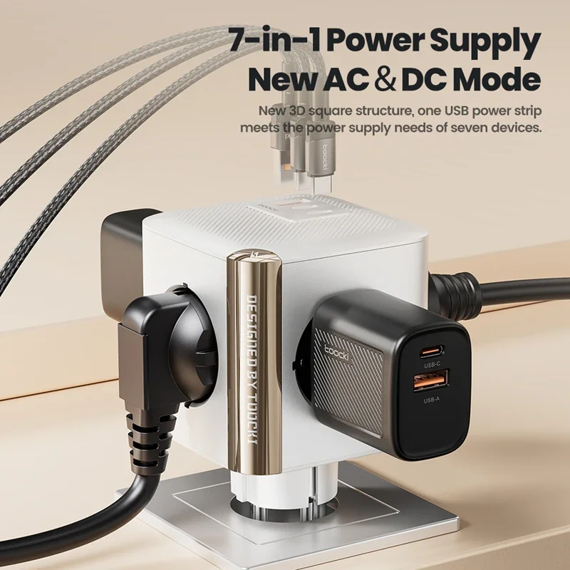 Original 4000w Conversion Socket Type-c Gan Power Strip Seven-in-one Socket 33w Gallium Nitride Mobile Phone Charging
Original 4000w Conversion Socket Type-c Gan Power Strip Seven-in-one Socket 33w Gallium Nitride Mobile Phone Charging
