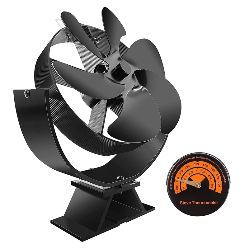 1 Set 6 Blades Heat Powered Stove Fan Heat Powered Fireplace Fan With Thermometer
1 Set 6 Blades Heat Powered Stove Fan Heat Powered Fireplace Fan With Thermometer