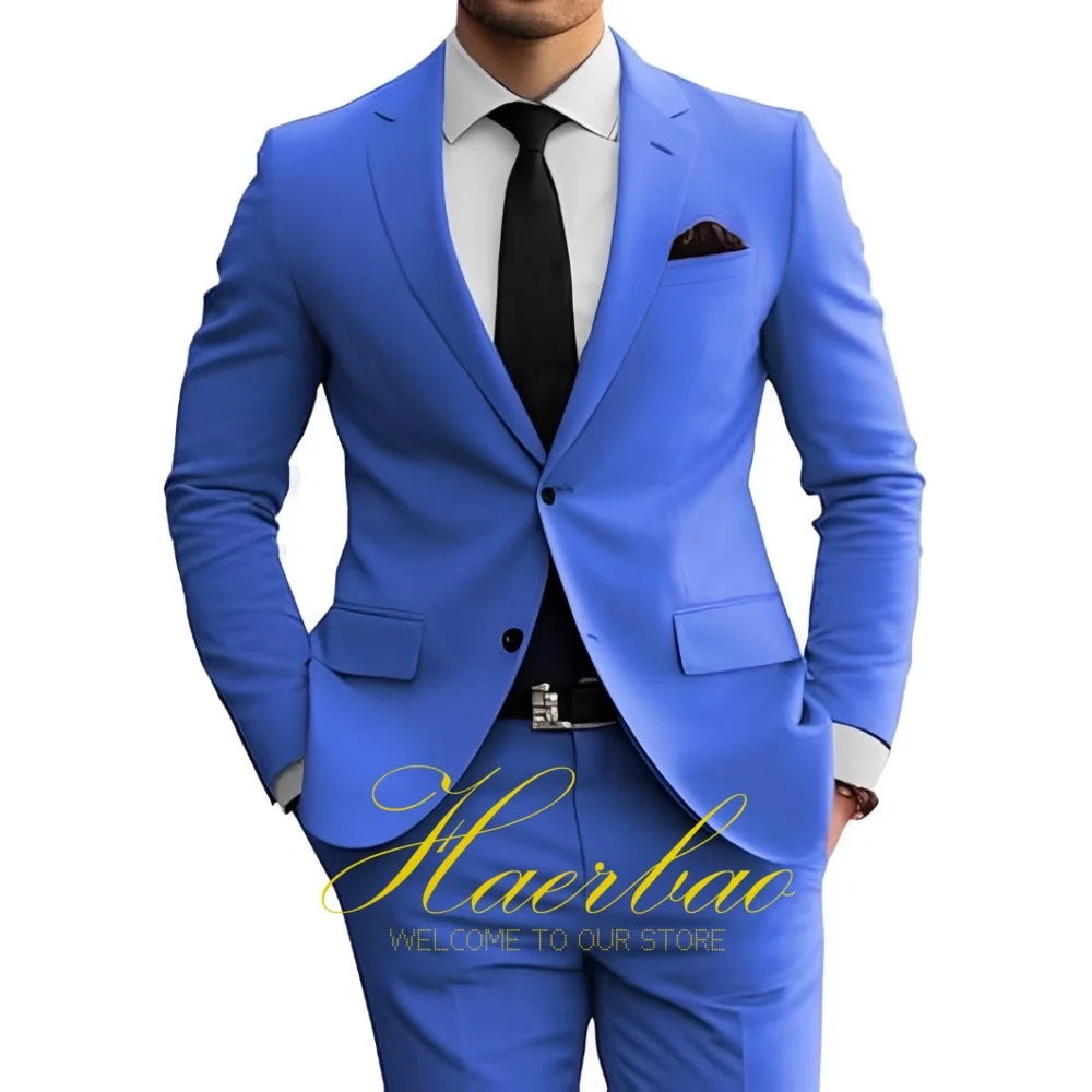 Formal Business Men's Suit Slim Fit 2 Piece Two Button Blazer Pants Suit for Men Wedding Prom Men Tuxedo Suits
Formal Business Men's Suit Slim Fit 2 Piece Two Button Blazer Pants Suit for Men Wedding Prom Men Tuxedo Suits