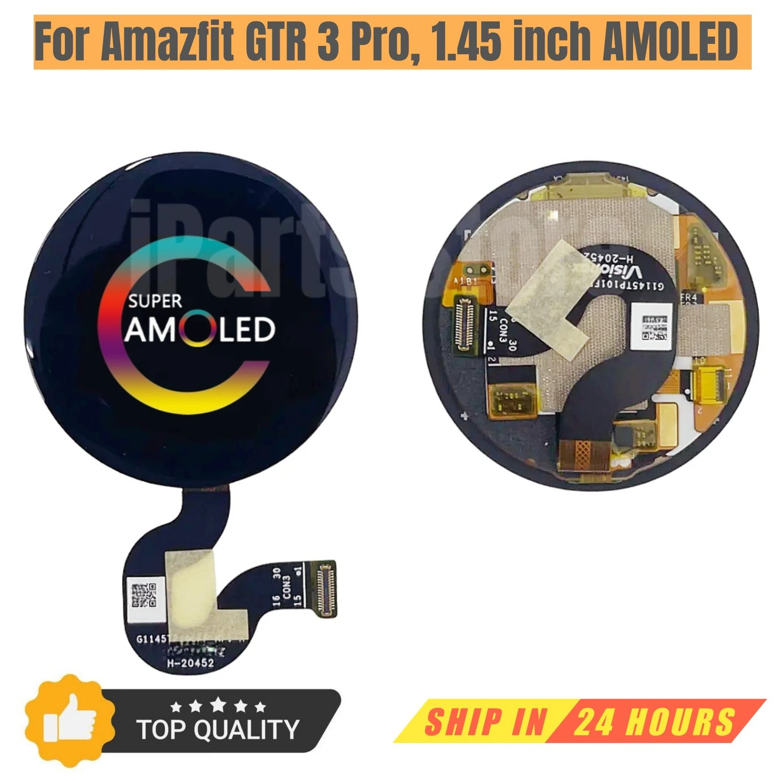 iParts Replacement New Display for Amazfit GTR 3 GTR3 Pro 1.45 inch AMOLED Touch Screen Digitizer Assembly OEM Grade A Parts
iParts Replacement New Display for Amazfit GTR 3 GTR3 Pro 1.45 inch AMOLED Touch Screen Digitizer Assembly OEM Grade A Parts