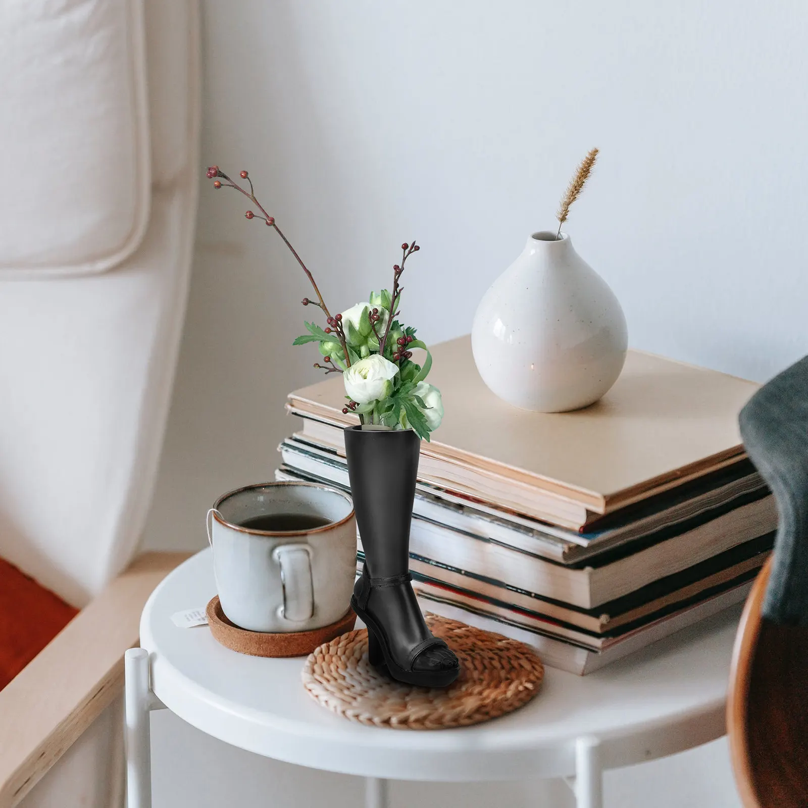 Элегантная настольная ваза из смолы в форме туфель на высоком каблуке, уникальный декор для цветочных композиций для дома, ресторана, вечеринки
Элегантная настольная ваза из смолы в форме туфель на высоком каблуке, уникальный декор для цветочных композиций для дома, ресторана, вечеринки