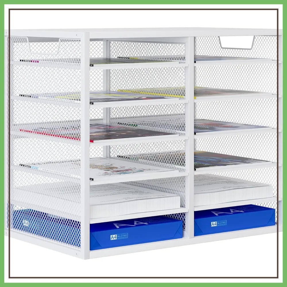 12-Compartment Mail Sorter for Desk, Countertop Literature Organizer, Bill Paper Holder Rack for Office Home School, White
12-Compartment Mail Sorter for Desk, Countertop Literature Organizer, Bill Paper Holder Rack for Office Home School, White