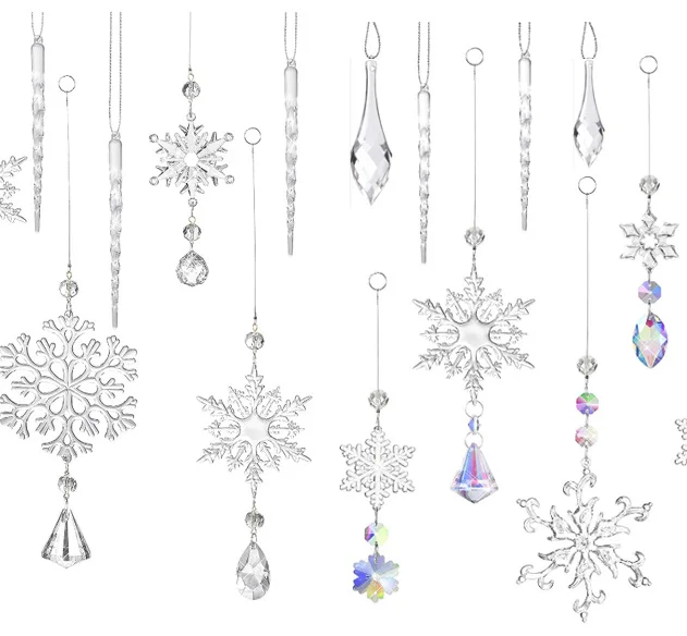 Christmas Decorations Christma Tree Acrylic Transparent Snowflake Ice Pendant Xmas Oranments Noel Natal Navidad Snowflake
Christmas Decorations Christma Tree Acrylic Transparent Snowflake Ice Pendant Xmas Oranments Noel Natal Navidad Snowflake