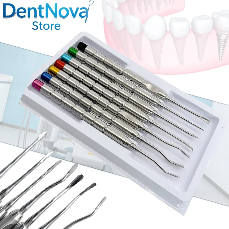 Dental Elevator Titanium Coated Luxating Root Elevator Surgical Extraction Periotome Dental Tools
Dental Elevator Titanium Coated Luxating Root Elevator Surgical Extraction Periotome Dental Tools