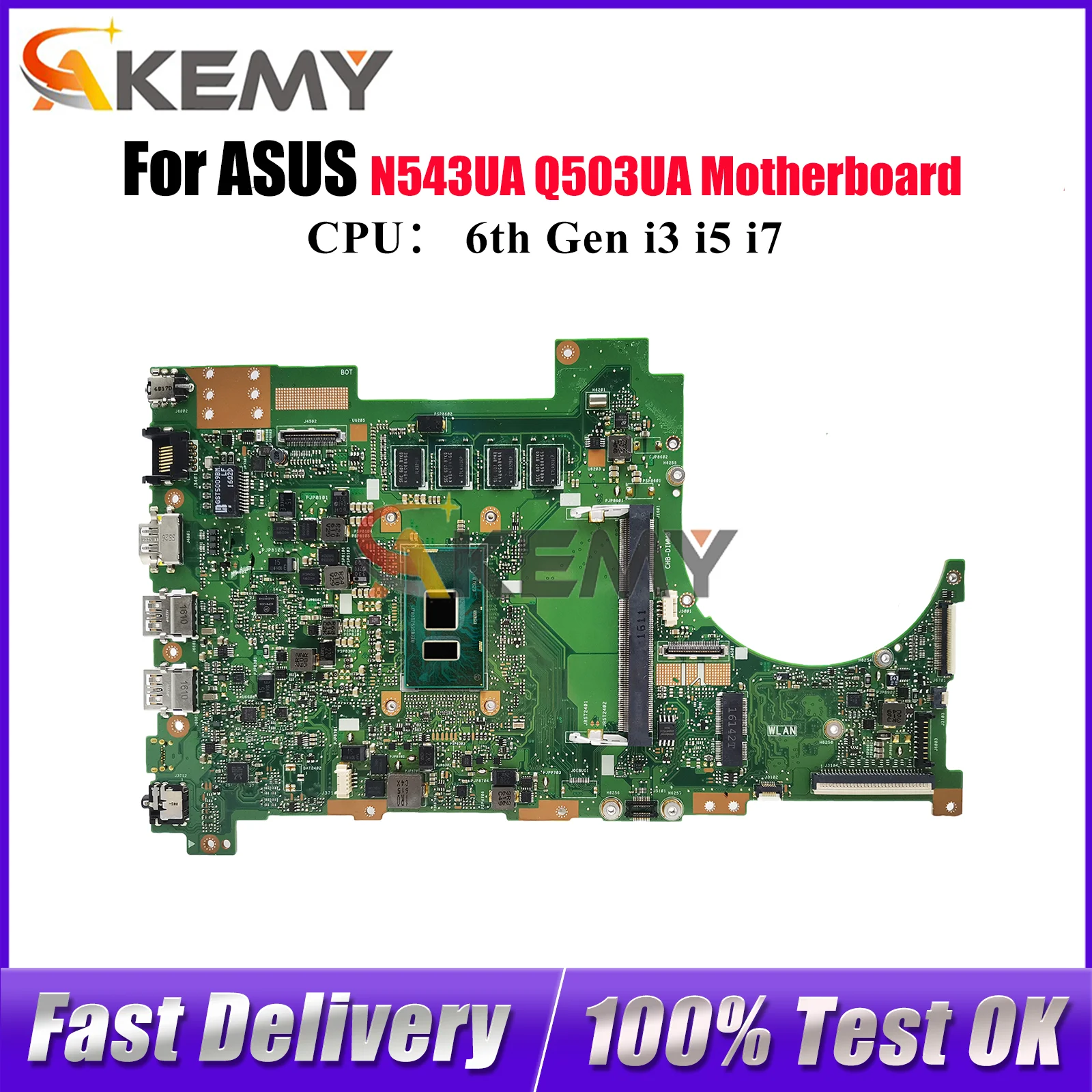 Q503UA Материнская плата для ноутбука ASUS VivoBook Q503U Q503UA N543UA Материнская плата для ноутбука с процессором i3 i5 i7 100% тест ОК быстрая доставка
Q503UA Материнская плата для ноутбука ASUS VivoBook Q503U Q503UA N543UA Материнская плата для ноутбука с процессором i3 i5 i7 100% тест ОК быстрая доставка
