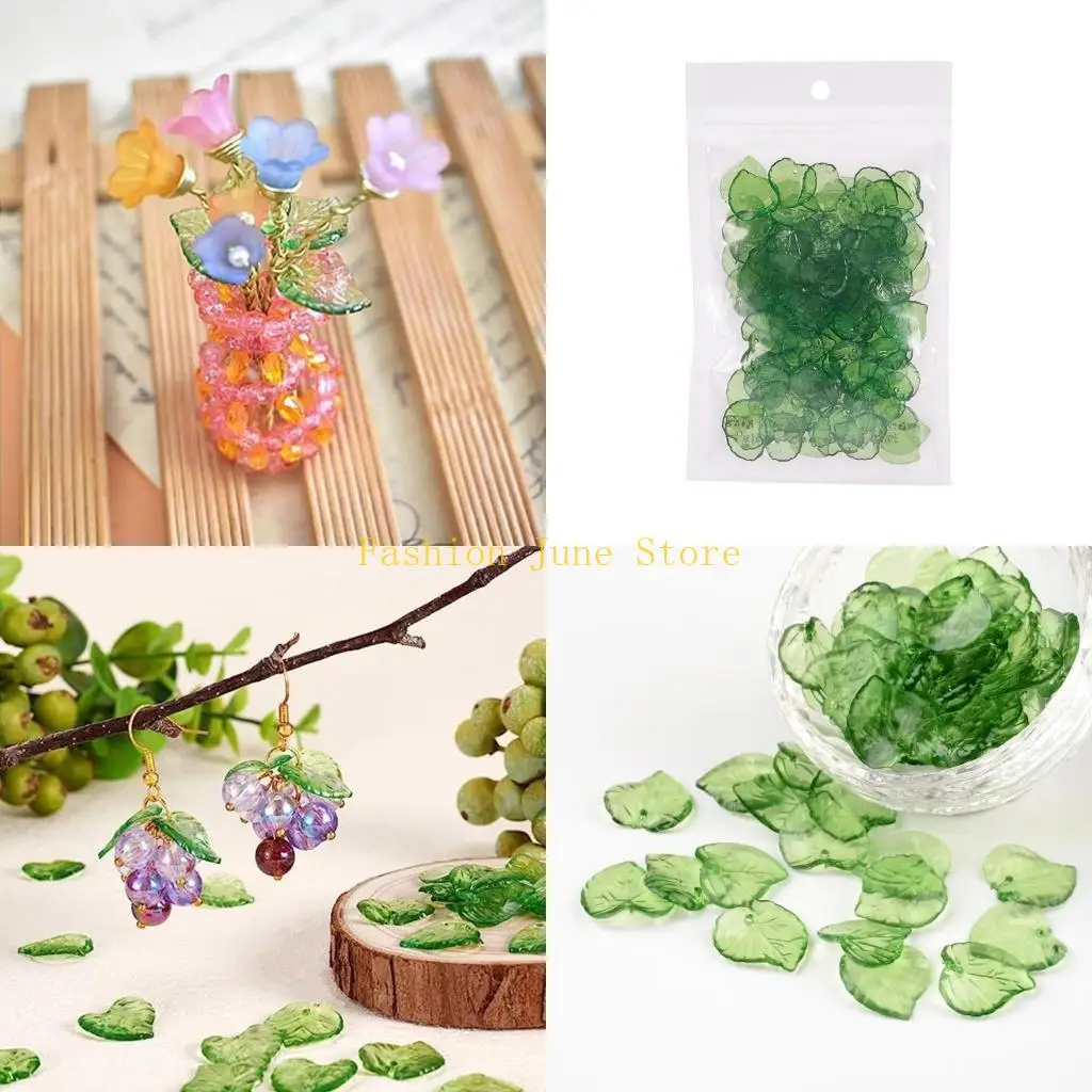 N5KA 100pcs Acrylic Pendant Green Leaves Charm Jewelry DIY Supplies for Necklace
N5KA 100pcs Acrylic Pendant Green Leaves Charm Jewelry DIY Supplies for Necklace