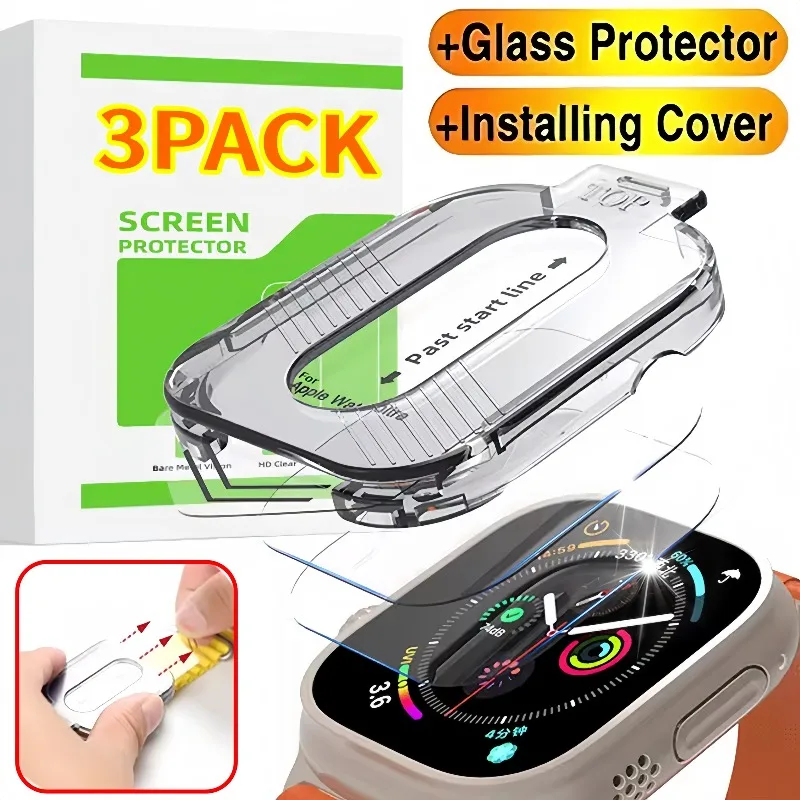Для Apple Watch Ultra 3 2 1 Защитная пленка для экрана HD Прозрачное стекло Пленка без пыли Простая установка пленки против царапин для IWatch Ultra3 2
Для Apple Watch Ultra 3 2 1 Защитная пленка для экрана HD Прозрачное стекло Пленка без пыли Простая установка пленки против царапин для IWatch Ultra3 2