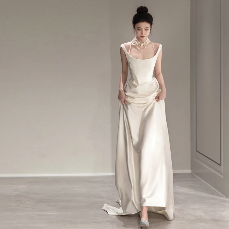 Simple Ele Satin Wedding Dr 2026 New Sle Outdoors Travel Photoaphy Small Train Slimming Floor Length Gown
Simple Ele Satin Wedding Dr 2026 New Sle Outdoors Travel Photoaphy Small Train Slimming Floor Length Gown