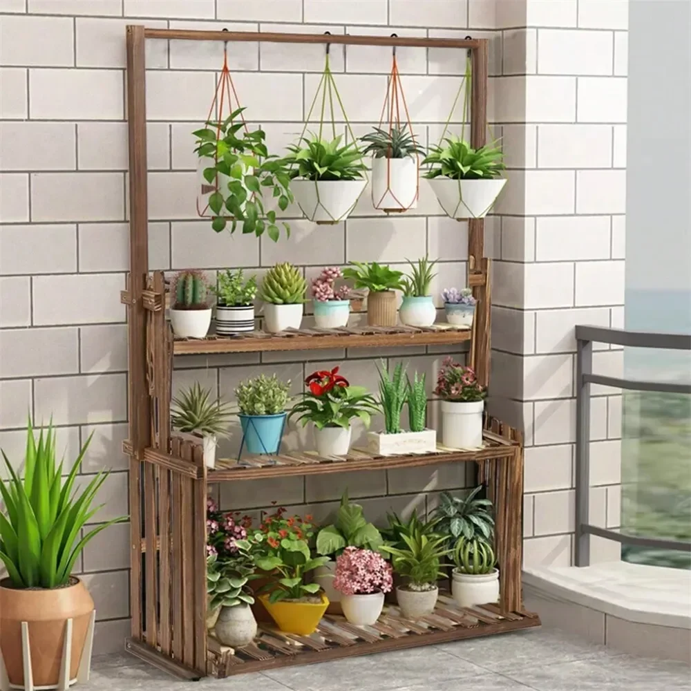 Tiers Wood Plant Stand Hanging Shelf Garden Living Room Flower Pots Tall Planter Display Rack Storage Stand For Multiple Plants
Tiers Wood Plant Stand Hanging Shelf Garden Living Room Flower Pots Tall Planter Display Rack Storage Stand For Multiple Plants