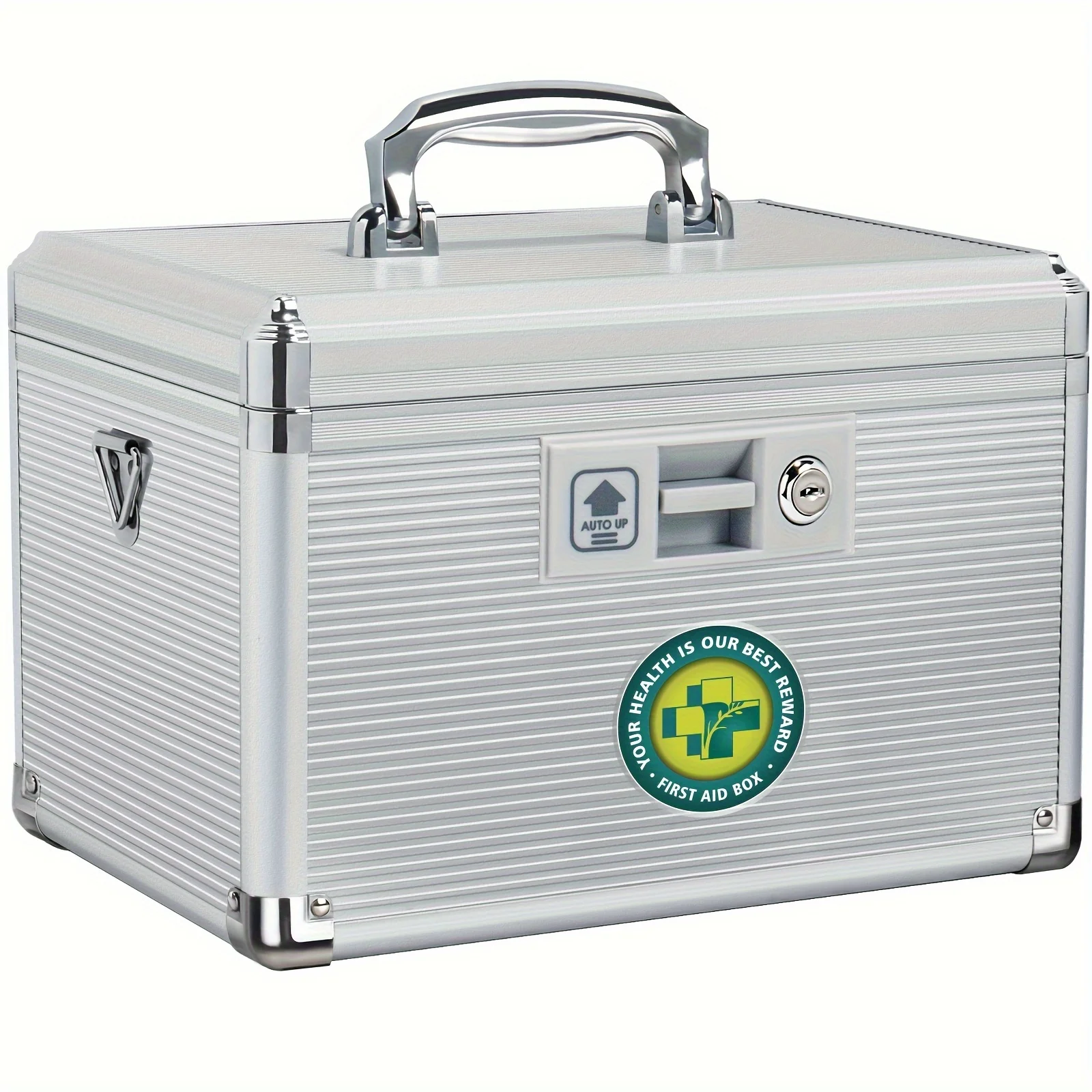 12inch Double-Layer Medicine Storage Box, Made Of Durable Aluminum Alloy, with Handle, Key Lock, And Storage Bag Ideal for A Family Medicine Box Or Toolbox Medicine Organizers And Storage Lockbox Lockbox with Key
12inch Double-Layer Medicine Storage Box, Made Of Durable Aluminum Alloy, with Handle, Key Lock, And Storage Bag Ideal for A Family Medicine Box Or Toolbox Medicine Organizers And Storage Lockbox Lockbox with Key