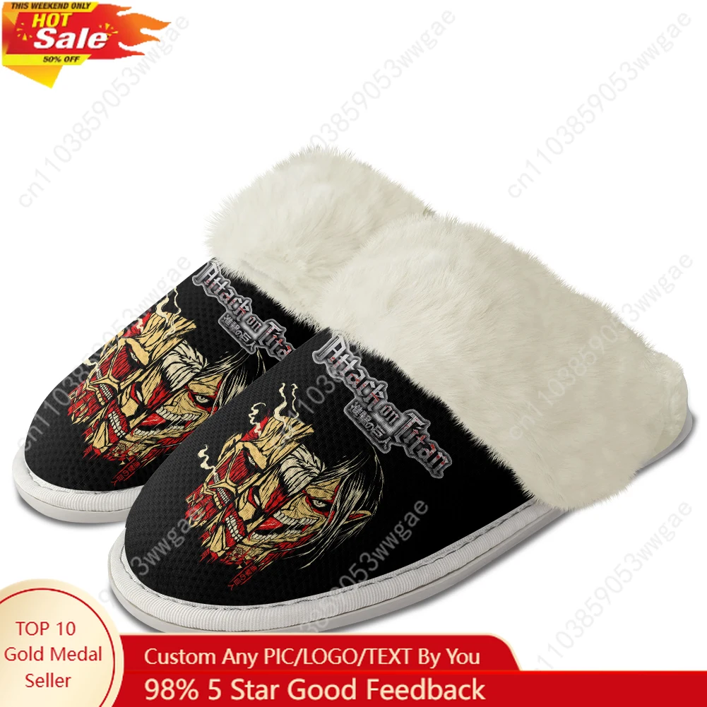 Attack On Titan Plush Slippers Warm Shoes Mens Womens Home Plush Slipper Cotton Bedroom Anime Tailor-made Thermal Light Slippers
Attack On Titan Plush Slippers Warm Shoes Mens Womens Home Plush Slipper Cotton Bedroom Anime Tailor-made Thermal Light Slippers