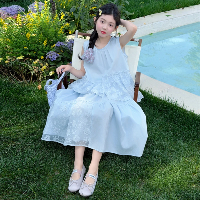 Children Clothes Girls Summer 2026 Blue Sleeveless Ruffle Asymmetric Shirt and Skirt Loose Breathable 110-170cm 15-50kg
Children Clothes Girls Summer 2026 Blue Sleeveless Ruffle Asymmetric Shirt and Skirt Loose Breathable 110-170cm 15-50kg