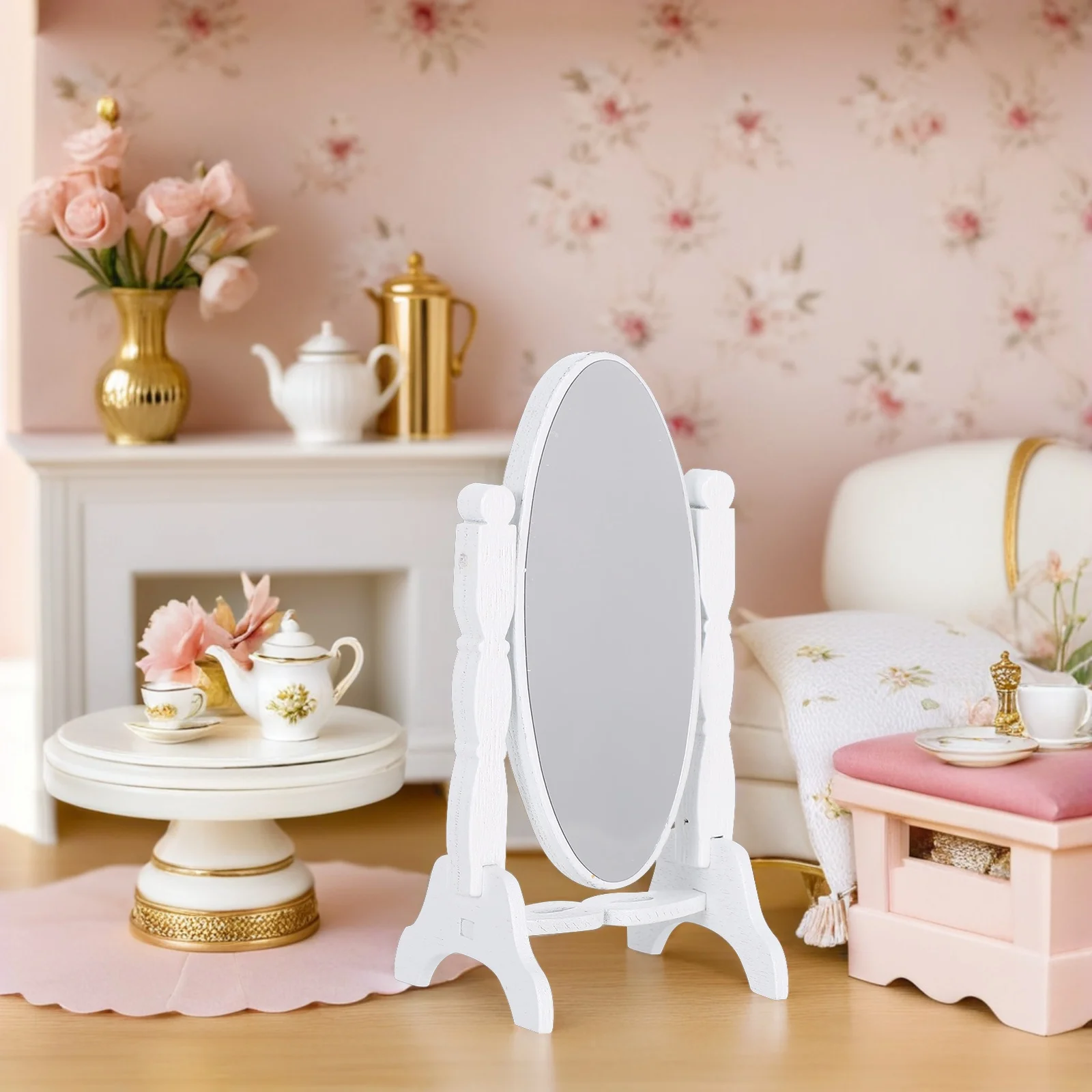 2 Pcs Retro Mini Mirror Decorative Table Classical Dollhouse Dressing Miniature Dresser Wood Vintage Vanity
2 Pcs Retro Mini Mirror Decorative Table Classical Dollhouse Dressing Miniature Dresser Wood Vintage Vanity
