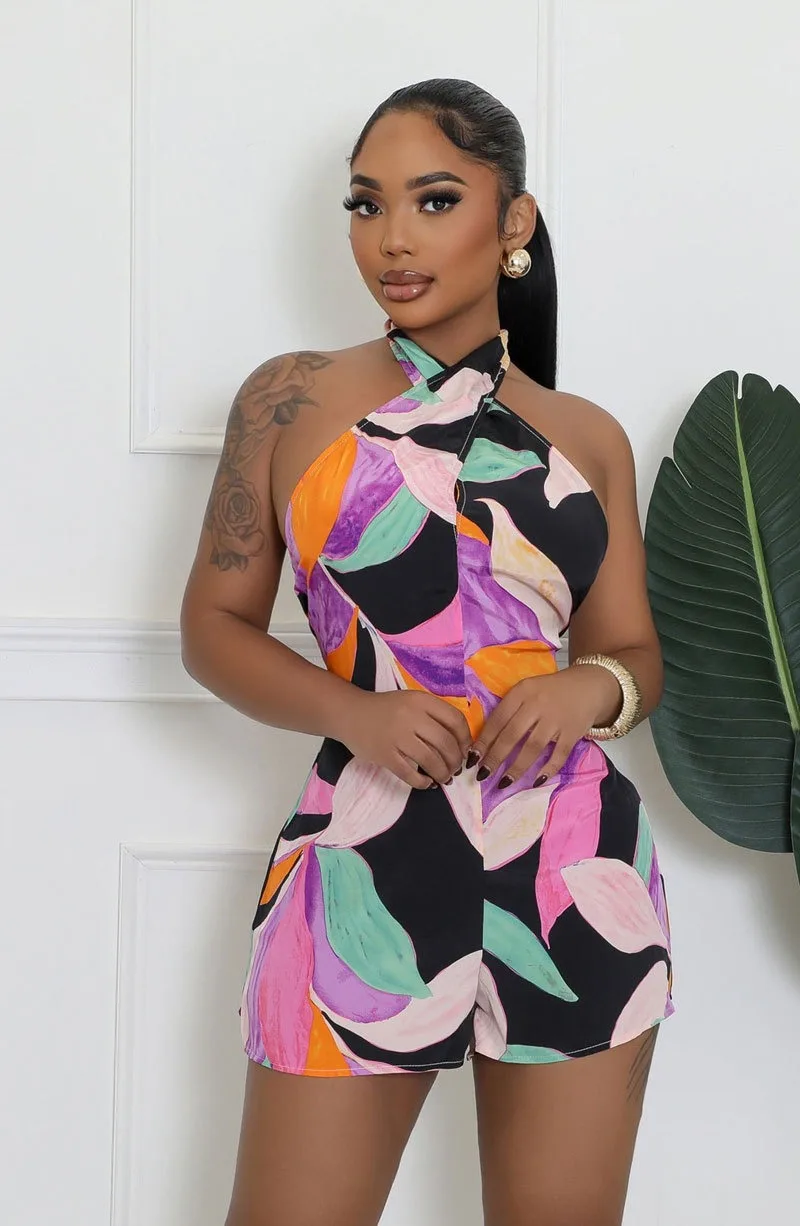 KEXU Women Sleeveless Halter Short Jumpsuits Street Playsuits 2024 Summer Print Casual Sexy Backless One Piece Suit Romper
KEXU Women Sleeveless Halter Short Jumpsuits Street Playsuits 2024 Summer Print Casual Sexy Backless One Piece Suit Romper