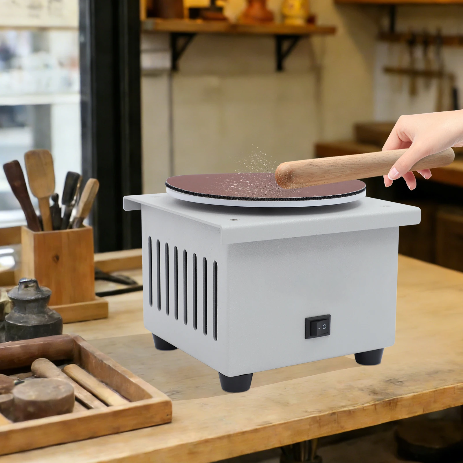 6'' Sanding Machine w/ 20 Sandpapers ,7 Adjustable Speed Disc Sanding Machine, 3000-6000rpm Disc Sander w/Heat Dissipation Holes
6'' Sanding Machine w/ 20 Sandpapers ,7 Adjustable Speed Disc Sanding Machine, 3000-6000rpm Disc Sander w/Heat Dissipation Holes