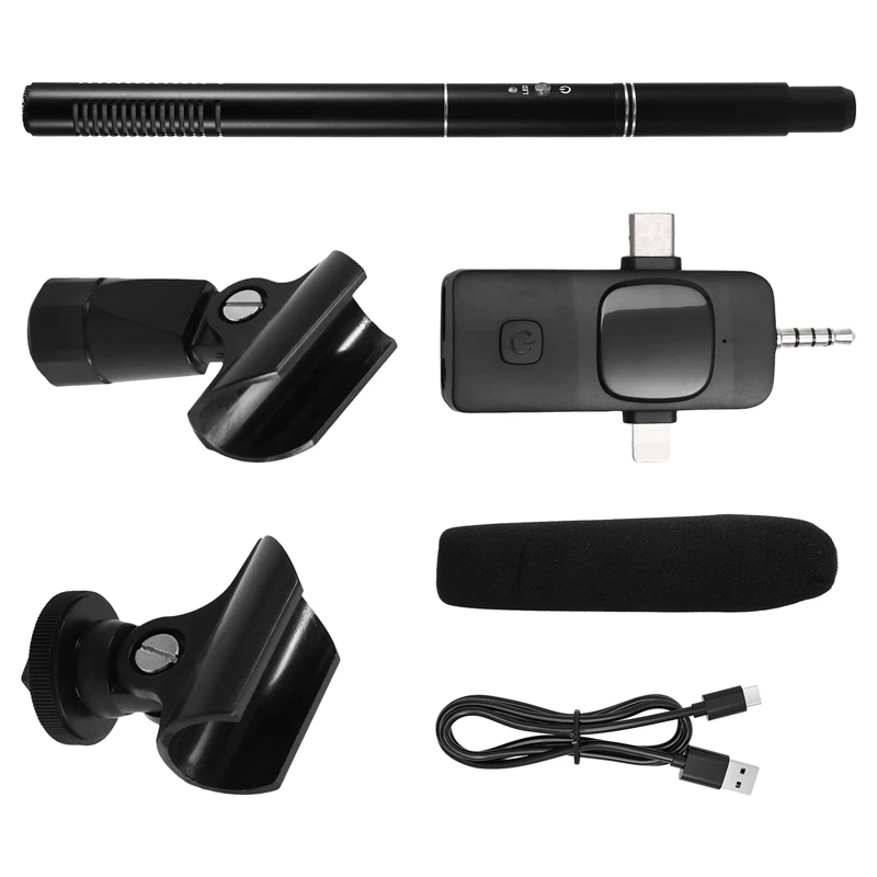 Wireless Interview Microphone Condenser Microphone Handheld Studio Recording Mic Noise Cancel
Wireless Interview Microphone Condenser Microphone Handheld Studio Recording Mic Noise Cancel