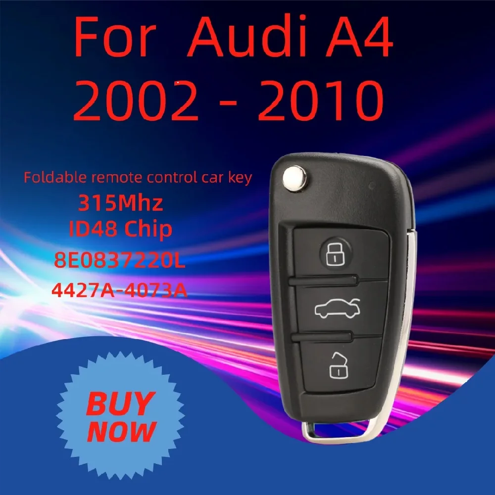 Jingyuqin складной пульт дистанционного управления для Audi A4 2002-2010 3 кнопки 315 МГц ID48 чип FCC ID: MYJ 4427A-4073A 8EO837220L
Jingyuqin складной пульт дистанционного управления для Audi A4 2002-2010 3 кнопки 315 МГц ID48 чип FCC ID: MYJ 4427A-4073A 8EO837220L