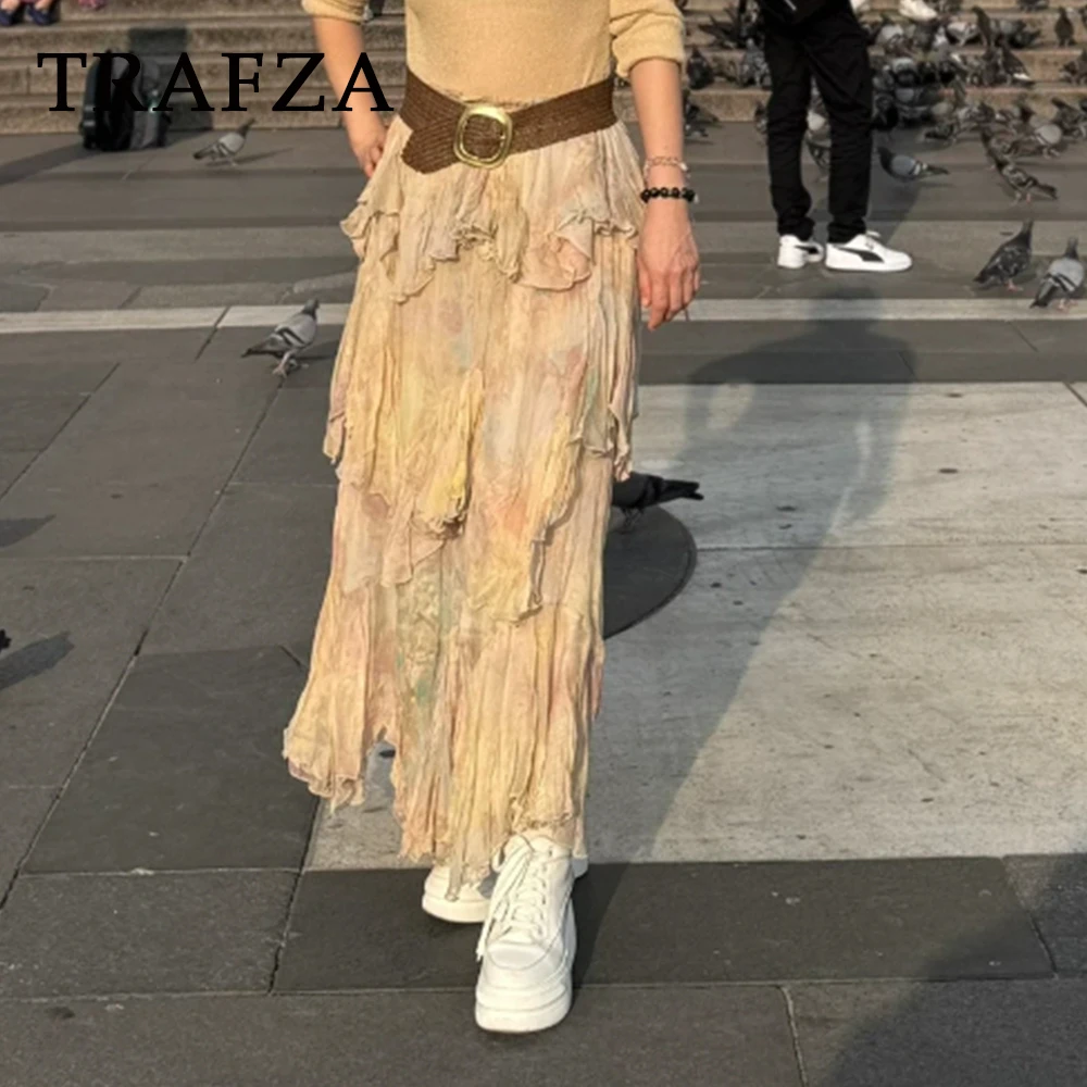 TRAFZA Chic Pleated Tassel Holiday Elegant Woman Midi Skirts Fashion 2025 Summer Y2K Pleated Party Print Streetwear Mujer Skirts
TRAFZA Chic Pleated Tassel Holiday Elegant Woman Midi Skirts Fashion 2025 Summer Y2K Pleated Party Print Streetwear Mujer Skirts