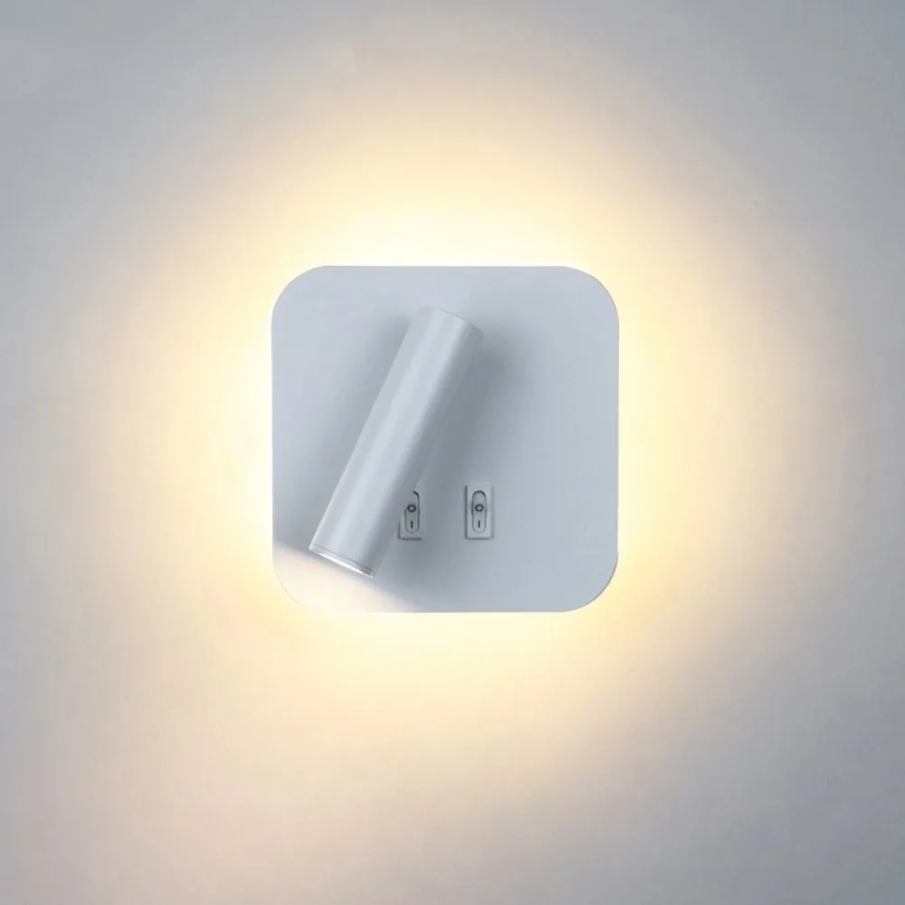 Dual Switch LED Wall Light Square Wall Mounted Rotating Light Dimmable 350 Degree Rotating Reading Wall Lamp Wall Atmosphere
Dual Switch LED Wall Light Square Wall Mounted Rotating Light Dimmable 350 Degree Rotating Reading Wall Lamp Wall Atmosphere