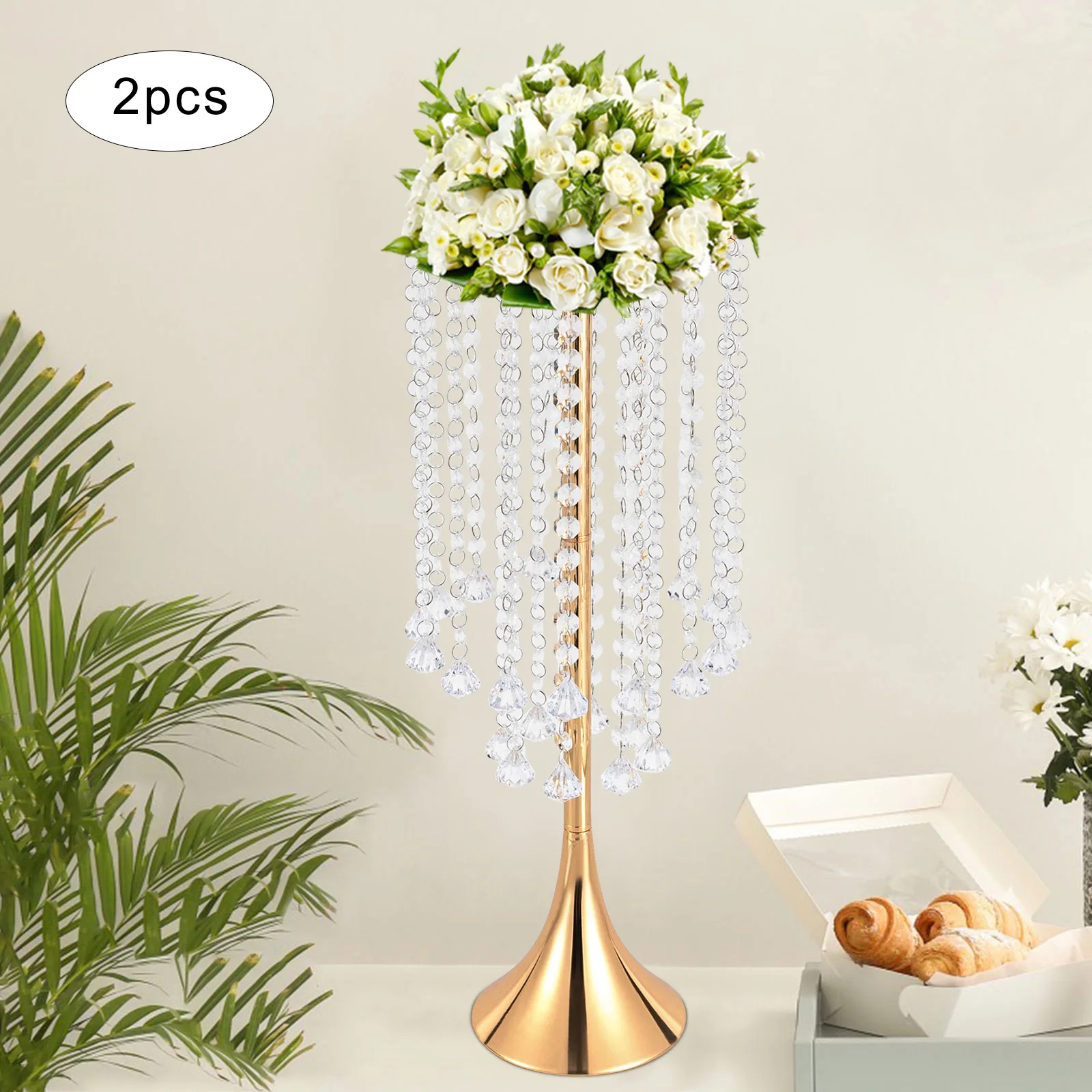 Luxurious Acrylic Crystal(21.9"/55.6cm H) 2Pcs Flower Stand Wedding Centerpieces on Floor
Luxurious Acrylic Crystal(21.9"/55.6cm H) 2Pcs Flower Stand Wedding Centerpieces on Floor