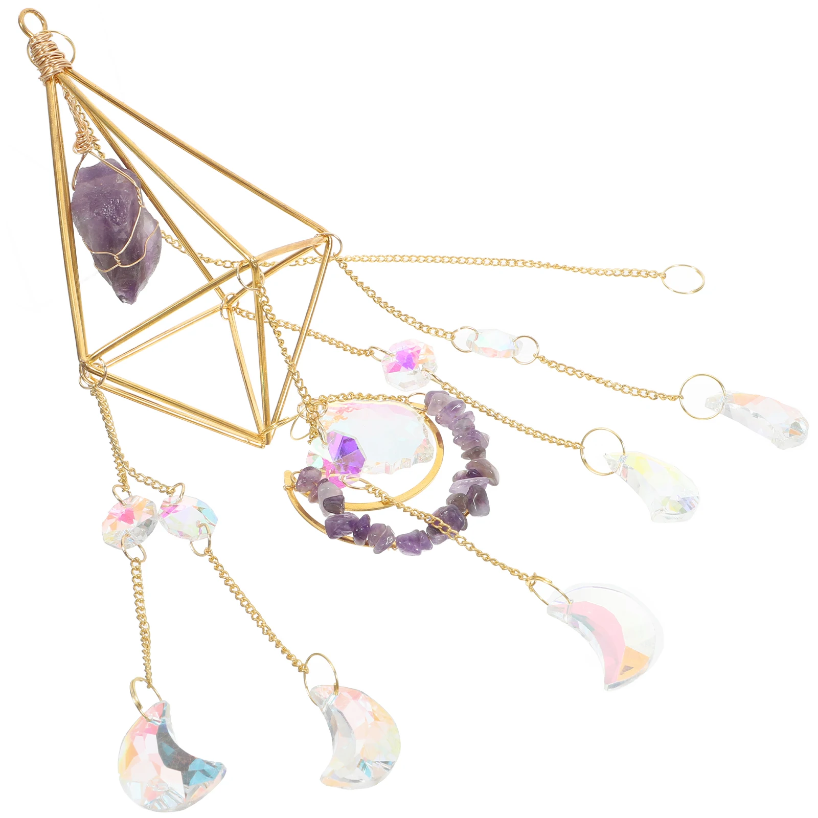 Amethyst Hanging Prism Hanging Decoration Suncatcher Purple Crystal Window Garden Ornament Natural
Amethyst Hanging Prism Hanging Decoration Suncatcher Purple Crystal Window Garden Ornament Natural