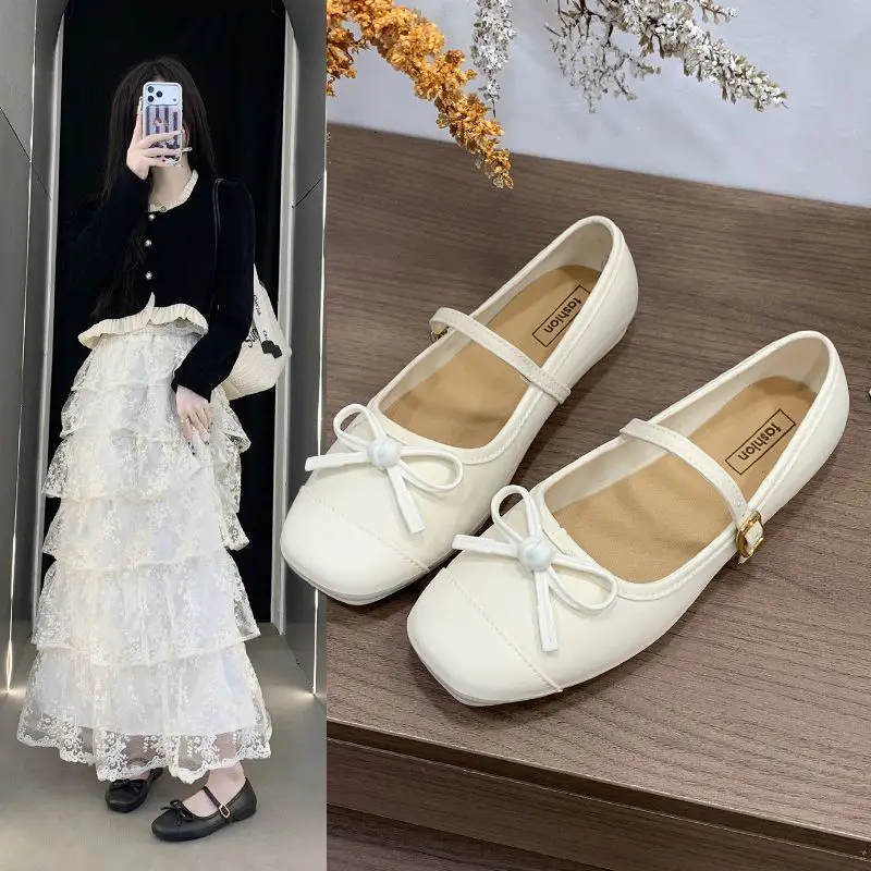 Fairy Tale Mary Jane Shoes with Knot Flat Bottom Soft Sole Women's Spring New Style Korean Version Slip-On Bean Shoes
Fairy Tale Mary Jane Shoes with Knot Flat Bottom Soft Sole Women's Spring New Style Korean Version Slip-On Bean Shoes
