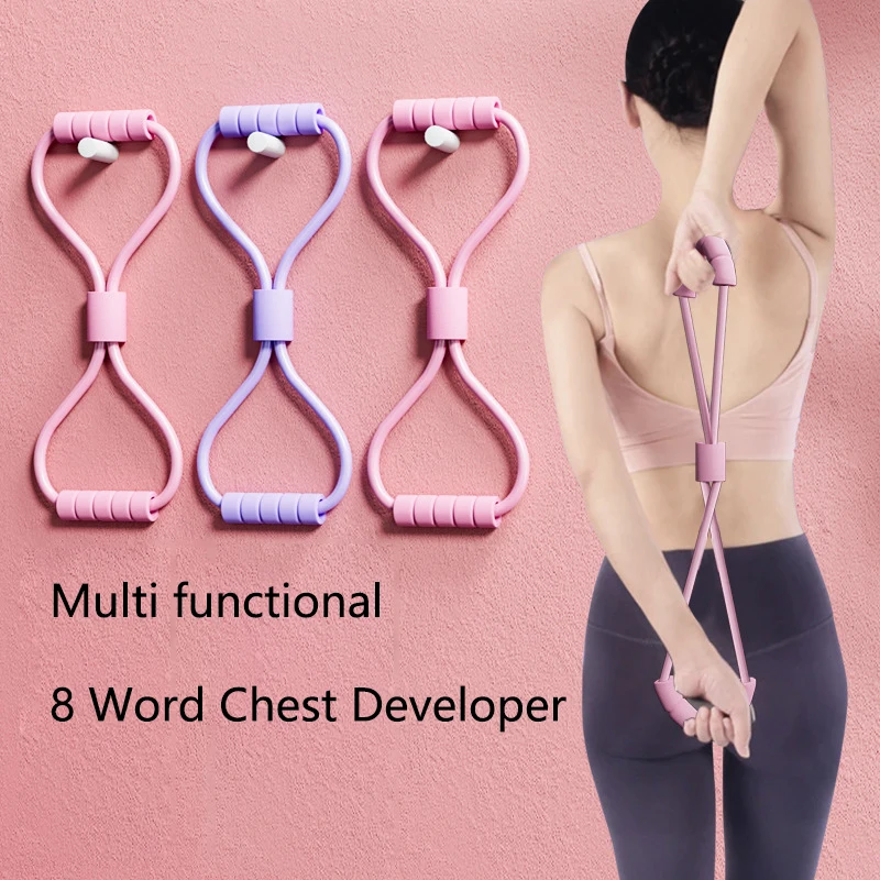Multi Functional 8 Word Chest Developer Yoga Shoulders Back Exercise Fitness Stretch Elastic Pull Rope Resistance Exercise Bands
Multi Functional 8 Word Chest Developer Yoga Shoulders Back Exercise Fitness Stretch Elastic Pull Rope Resistance Exercise Bands