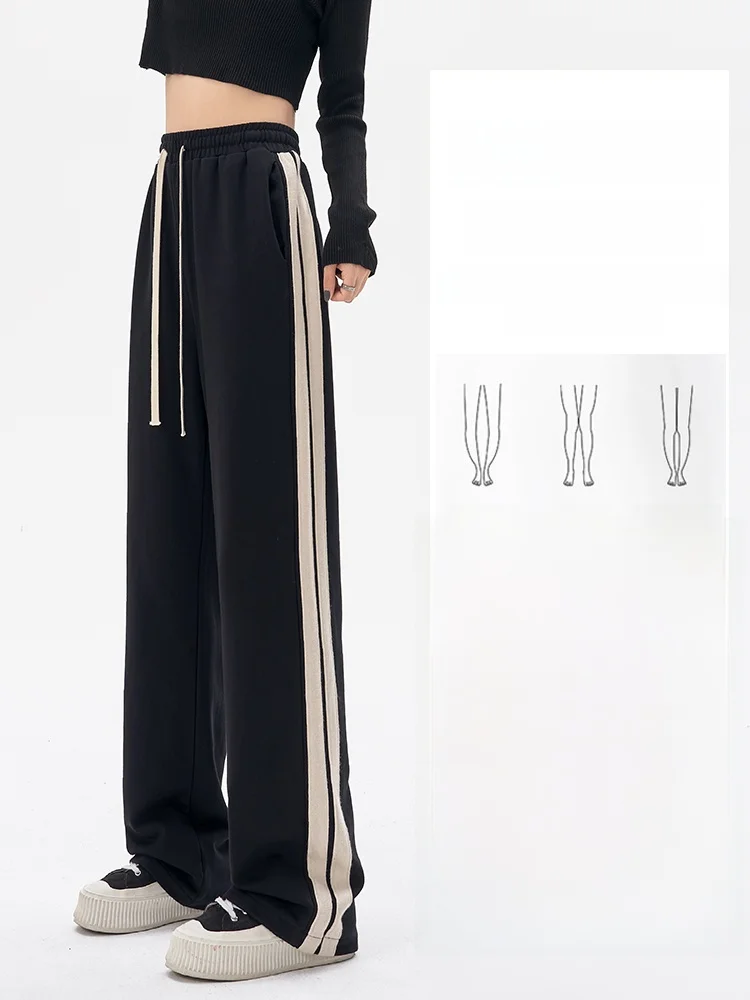 Women's High Waist Wide Leg Pants Autumn Winter Fleece Lined Slimming Straight Casual Sports Trousers for Students
Women's High Waist Wide Leg Pants Autumn Winter Fleece Lined Slimming Straight Casual Sports Trousers for Students