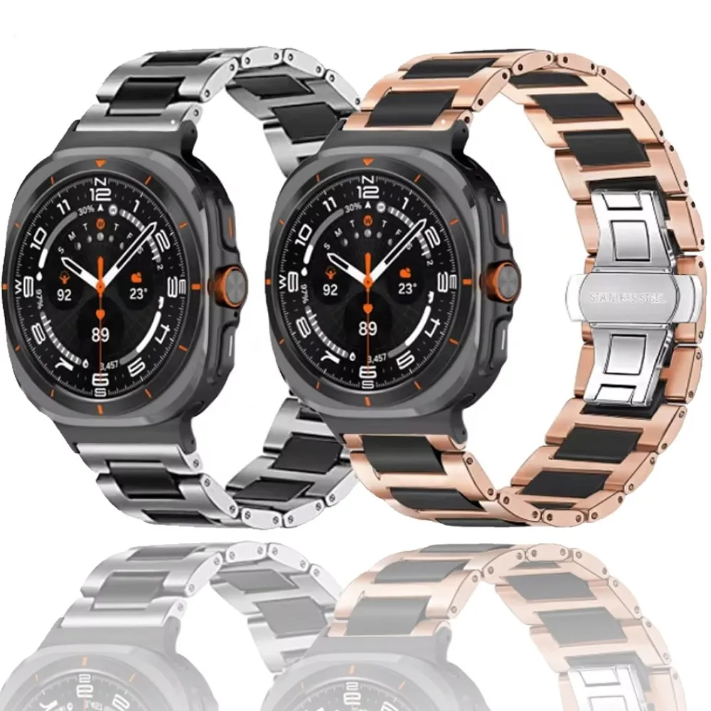 Metal+Ceramic Strap for Samsung Galaxy Watch Ultra 47mm Exquisite Comfortable Bracelet Watchband for Samsung Galaxy Watch Ultra
Metal+Ceramic Strap for Samsung Galaxy Watch Ultra 47mm Exquisite Comfortable Bracelet Watchband for Samsung Galaxy Watch Ultra