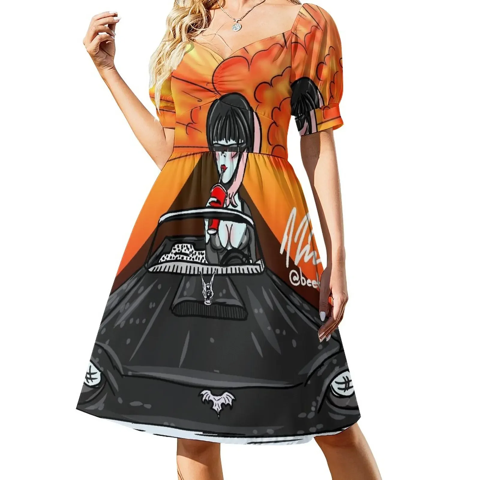 Mistress of the Dark Short-Sleeved Dress luxury dress Elegant gown dresses summer
Mistress of the Dark Short-Sleeved Dress luxury dress Elegant gown dresses summer