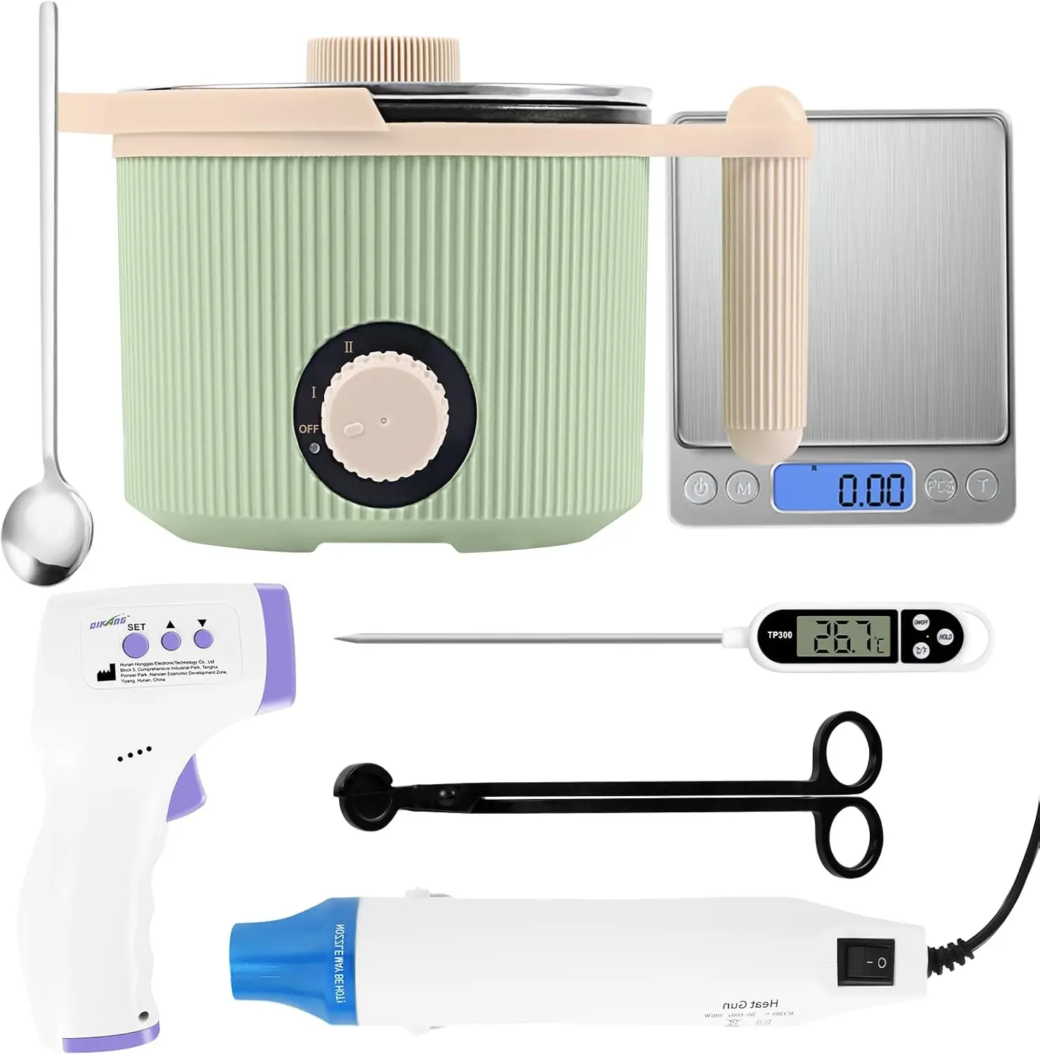 Candle Making Kit with 3Lbs Melting Pot, Heat Gun, Thermometer, Scale, Wick Trimmer for Adults DIY Craft Project
Candle Making Kit with 3Lbs Melting Pot, Heat Gun, Thermometer, Scale, Wick Trimmer for Adults DIY Craft Project