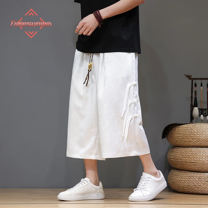 Loose Ice Silk Cropped Pants Jacquard Casual Men's Summer Shorts Chinese Style Fashion Urban Beach Pants for Young Men
Loose Ice Silk Cropped Pants Jacquard Casual Men's Summer Shorts Chinese Style Fashion Urban Beach Pants for Young Men