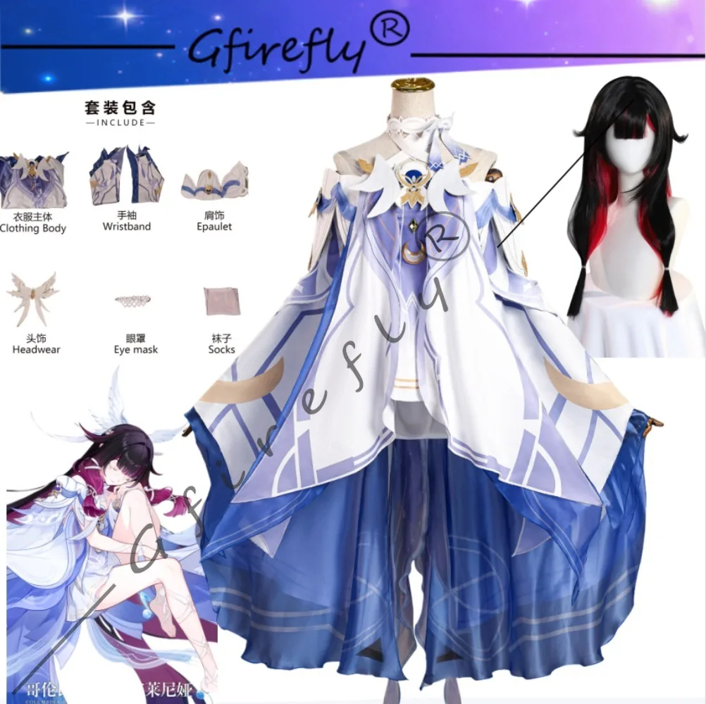 Genshin Impact Moon Maiden Columbina Cosplay Costume Character Same Dress Accessory Wig Set Halloween Stage Performance Costume
Genshin Impact Moon Maiden Columbina Cosplay Costume Character Same Dress Accessory Wig Set Halloween Stage Performance Costume