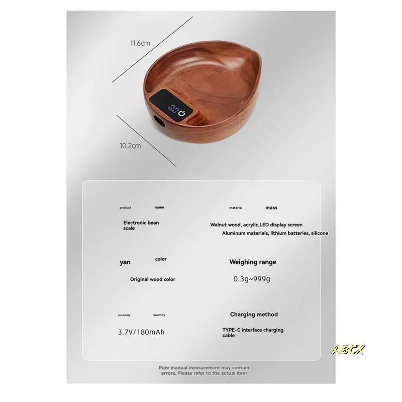 Coffee Bean Weigher, Tea Leaf Scale, Walnut Hand Brewing Electronic Scale Coffee Bean Scale Accurate To 0.1G
Coffee Bean Weigher, Tea Leaf Scale, Walnut Hand Brewing Electronic Scale Coffee Bean Scale Accurate To 0.1G