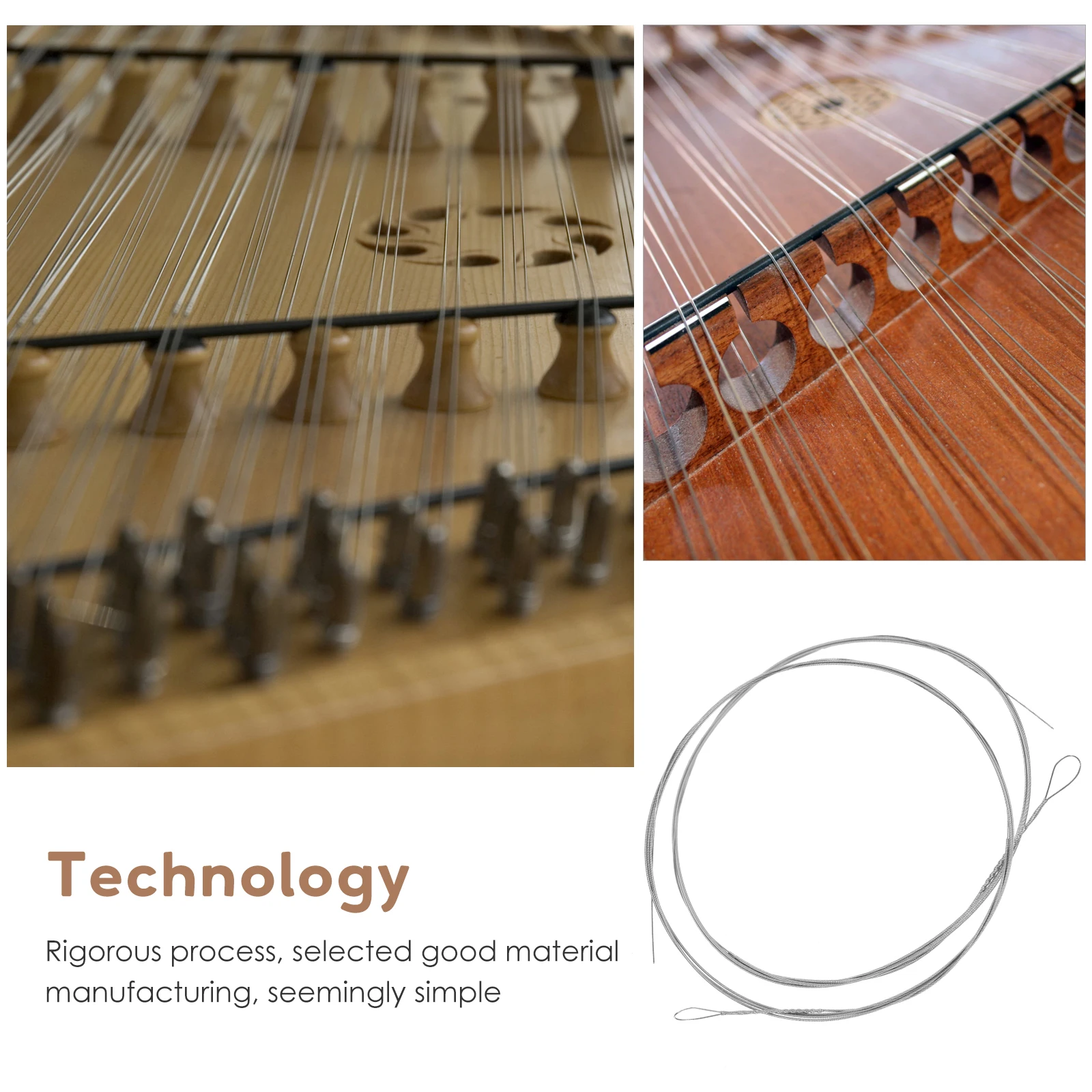 2pcs Yangqin Strings Steel Wire Instrument Replacement Parts for Dulcimer Accessories with Clear Sound Standard Tension
2pcs Yangqin Strings Steel Wire Instrument Replacement Parts for Dulcimer Accessories with Clear Sound Standard Tension