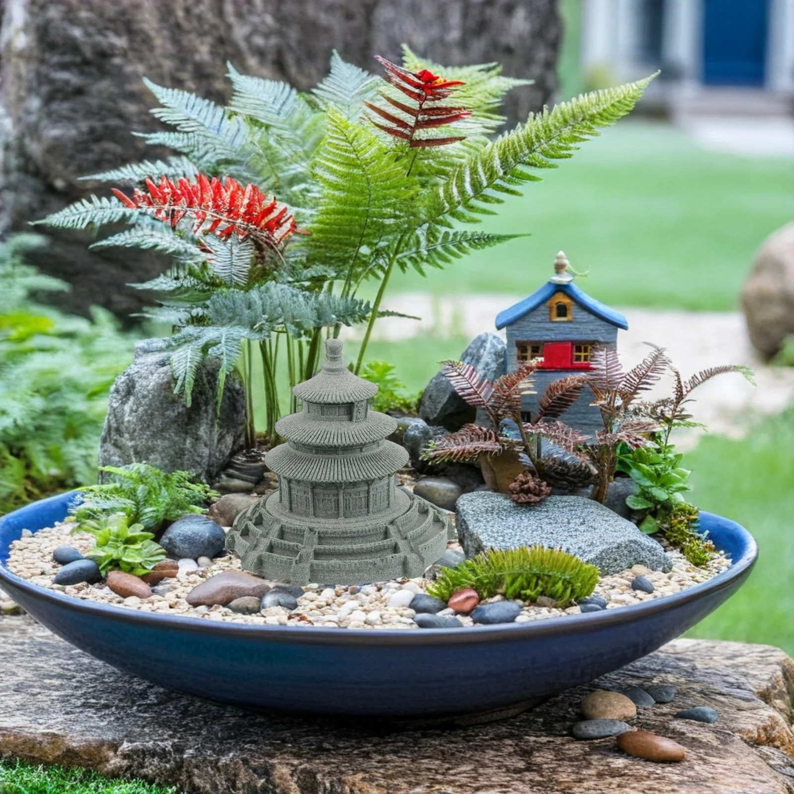Authentic Mini Heaven Architecture Ancient Chinese Design Sculpture Green Sandstone Home Tabletop Decor Craft Ornament
Authentic Mini Heaven Architecture Ancient Chinese Design Sculpture Green Sandstone Home Tabletop Decor Craft Ornament