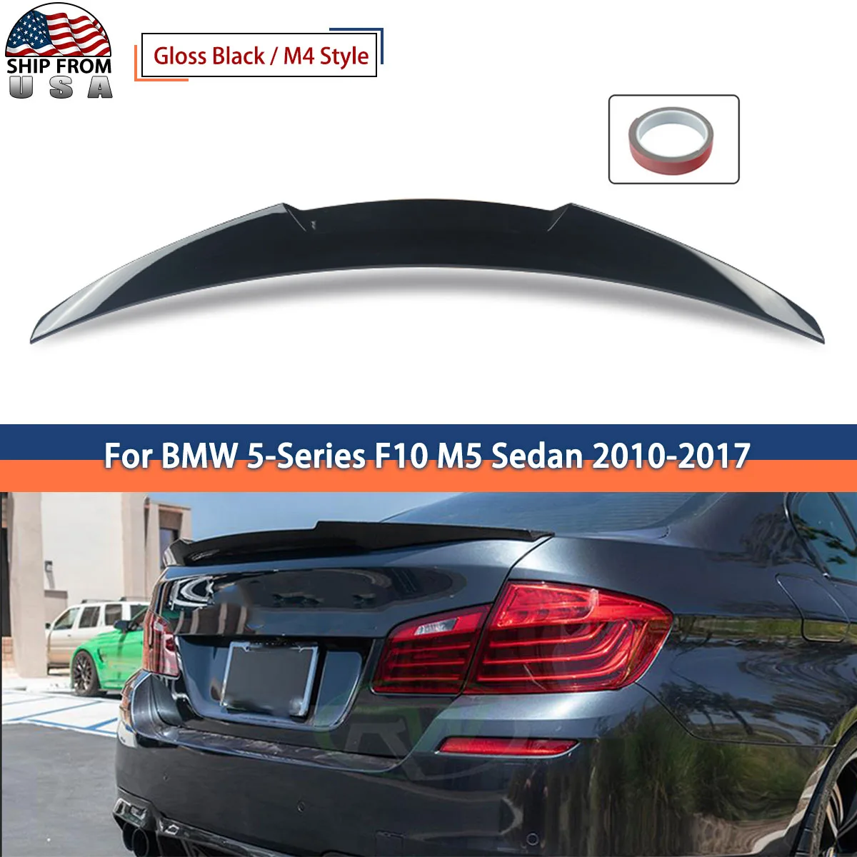 FOR BMW 5 SERIES F10 M4 Style Rear Trunk Lid LIP BOOT SPOILER GLOSS BLACK 2010-2017
FOR BMW 5 SERIES F10 M4 Style Rear Trunk Lid LIP BOOT SPOILER GLOSS BLACK 2010-2017