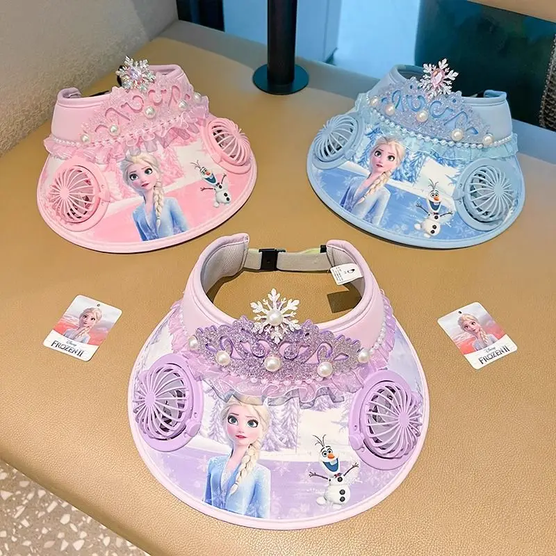 Frozen Children Sun Hat Dual Fans Rechargeable Sunshade Girl Elsa Princess Crown Empty Hat Lovely Kawaii Good Looks Sweet New
Frozen Children Sun Hat Dual Fans Rechargeable Sunshade Girl Elsa Princess Crown Empty Hat Lovely Kawaii Good Looks Sweet New