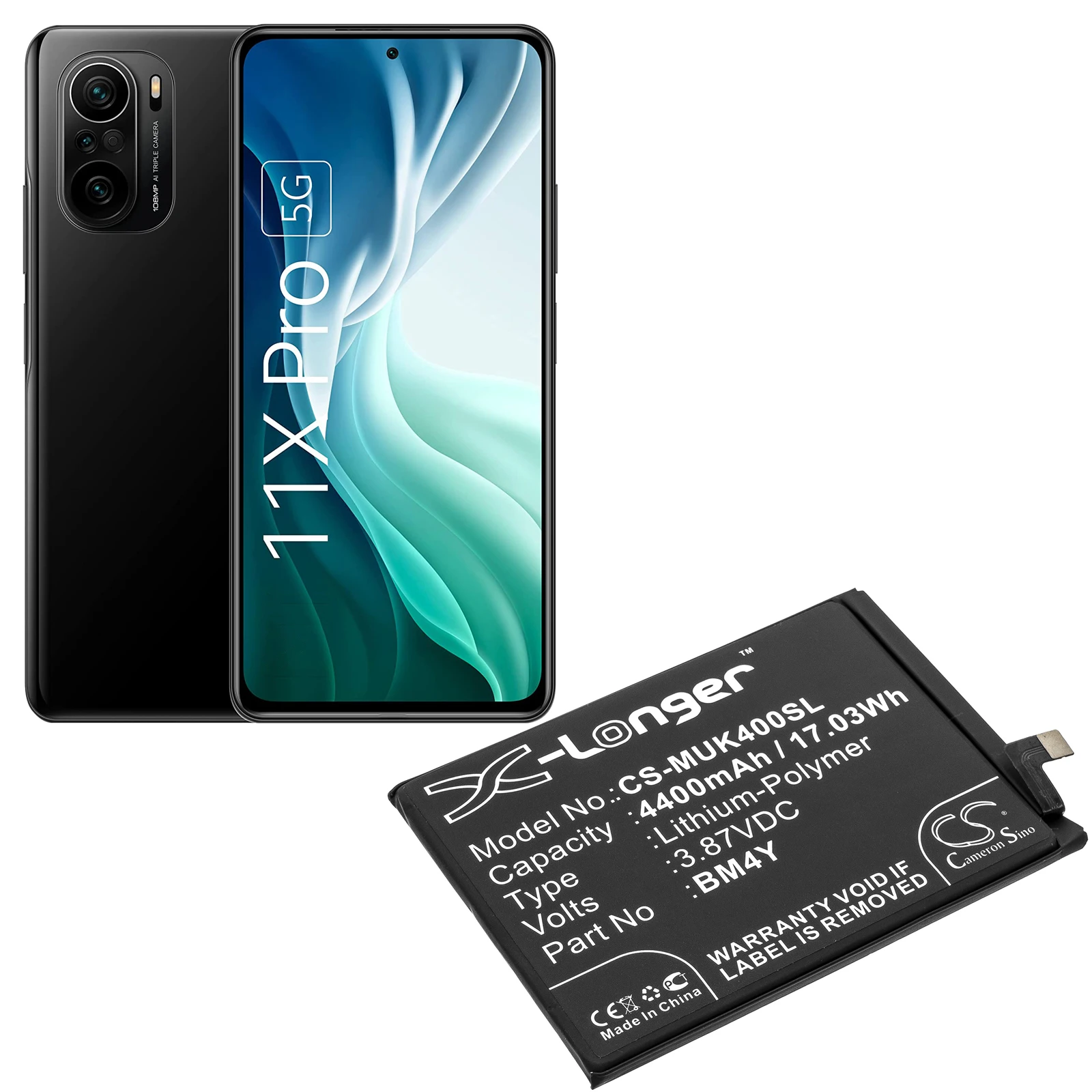 Li-Polymer Mobile, SmartPhone Battery for Redmi Xiaomi,3.87v,4400mAh,M2012K11AI Poco F3 5G M2012K11AG Mi 11i 5G M2012K11G K40 5G
Li-Polymer Mobile, SmartPhone Battery for Redmi Xiaomi,3.87v,4400mAh,M2012K11AI Poco F3 5G M2012K11AG Mi 11i 5G M2012K11G K40 5G