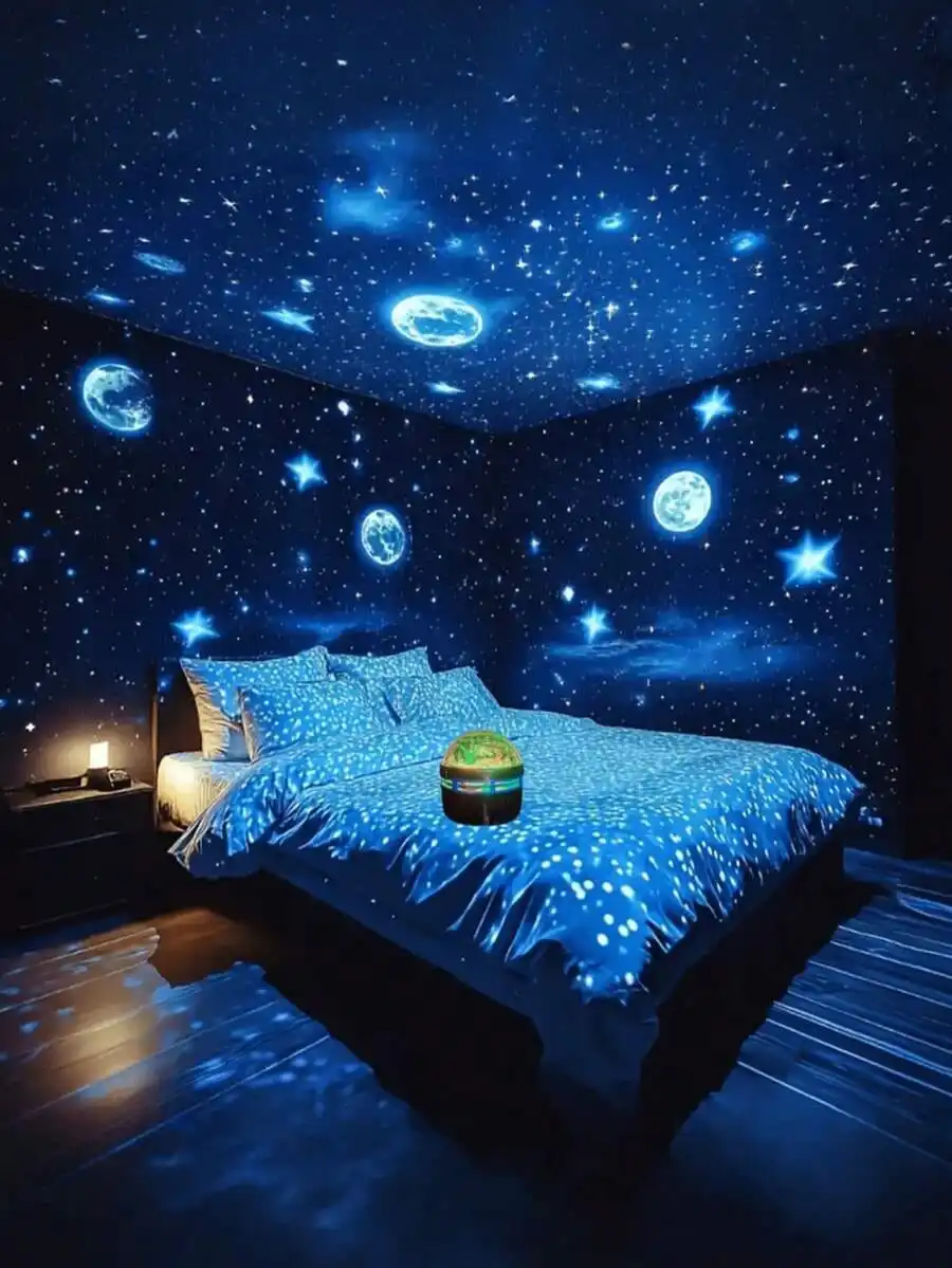 1 Piece - USB-Powered Starry Sky Projector Night Light - 16-Color-Changing Aurora LED Mood Lamp With Remote RGB Function, Adjustable Lighting Mode, Plug-In Bedside Lamp, Suitable For Bedrooms, Offices, Party Atmospheres, Indoor Decoration Lighting, Durabl
1 Piece - USB-Powered Starry Sky Projector Night Light - 16-Color-Changing Aurora LED Mood Lamp With Remote RGB Function, Adjustable Lighting Mode, Plug-In Bedside Lamp, Suitable For Bedrooms, Offices, Party Atmospheres, Indoor Decoration Lighting, Durabl