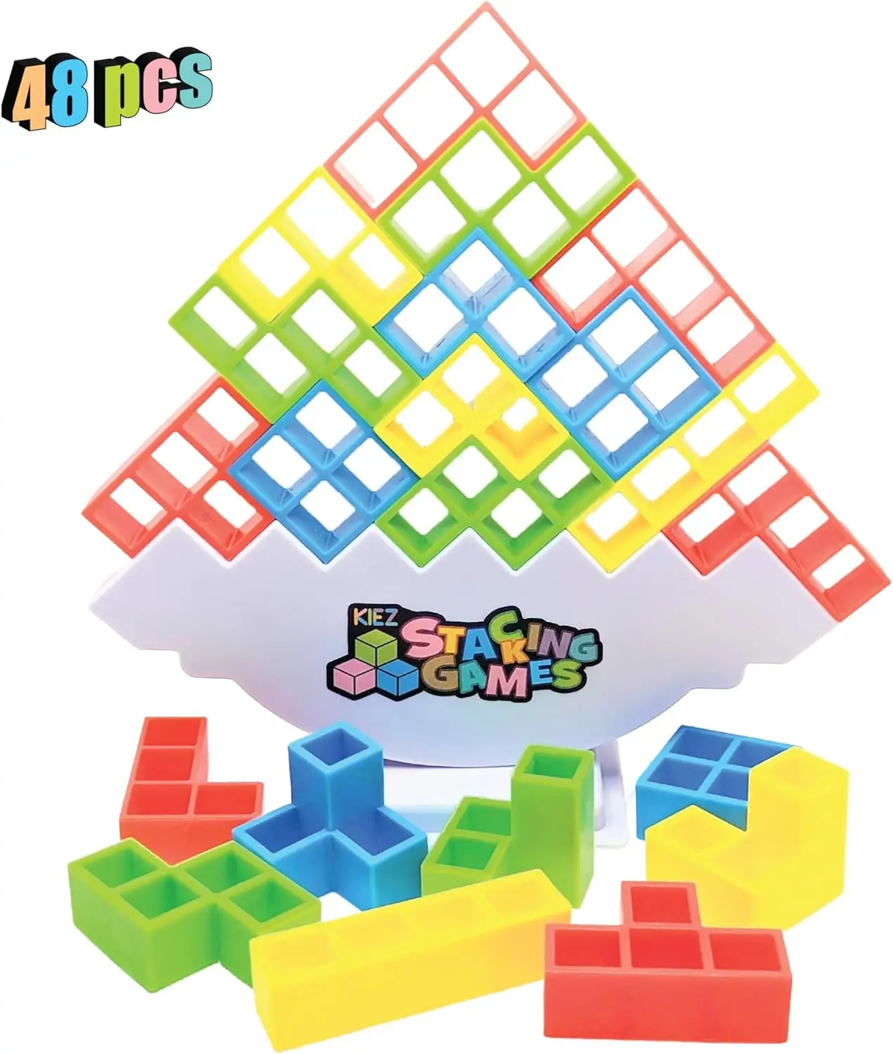 48 Pcs Tetra Tower Stacking Games, Balance Building Blocks, Fun Balance Stacking Toy for Kids, Board Games for Family Night & Te
48 Pcs Tetra Tower Stacking Games, Balance Building Blocks, Fun Balance Stacking Toy for Kids, Board Games for Family Night & Te