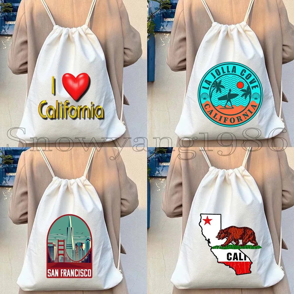 Vintage California State Map Bear Flag Golden Gate Bridge Palm Spring San Francisco Canvas Drawstring Backpack Bag Gym Sackpack
Vintage California State Map Bear Flag Golden Gate Bridge Palm Spring San Francisco Canvas Drawstring Backpack Bag Gym Sackpack