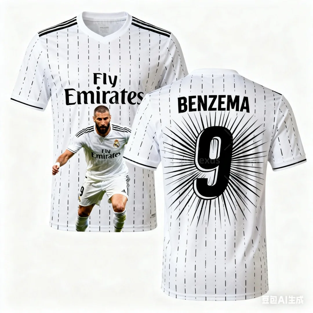 Benzema No. 9, футбольный трикотаж, мужская спортивная футболка с 3D принтом, летняя быстросохнущая мужская футболка, детская одежда, женская футболка
Benzema No. 9, футбольный трикотаж, мужская спортивная футболка с 3D принтом, летняя быстросохнущая мужская футболка, детская одежда, женская футболка