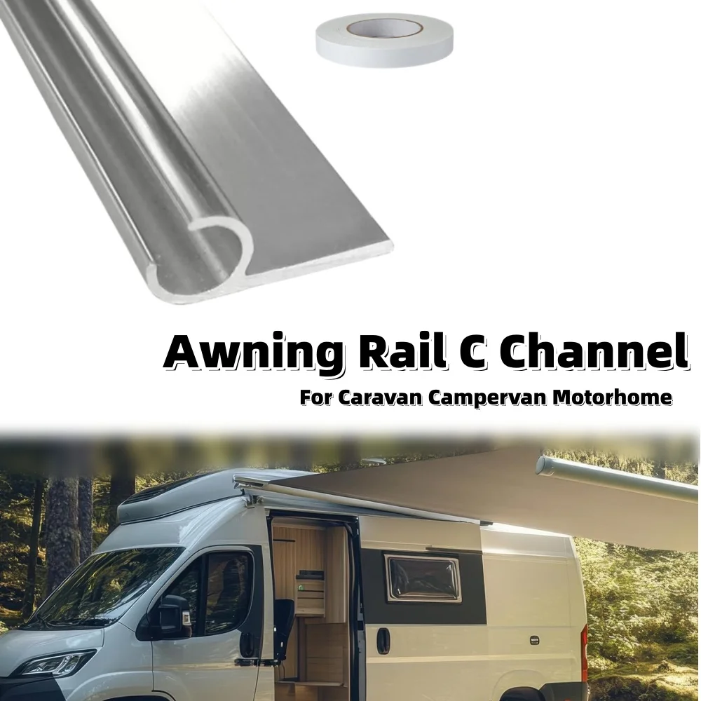 Camping Awning Rail C Channel Aluminum Channel Strip With Self-Adhesive Tape For All Caravan Campervan Awning Tent Accessories
Camping Awning Rail C Channel Aluminum Channel Strip With Self-Adhesive Tape For All Caravan Campervan Awning Tent Accessories