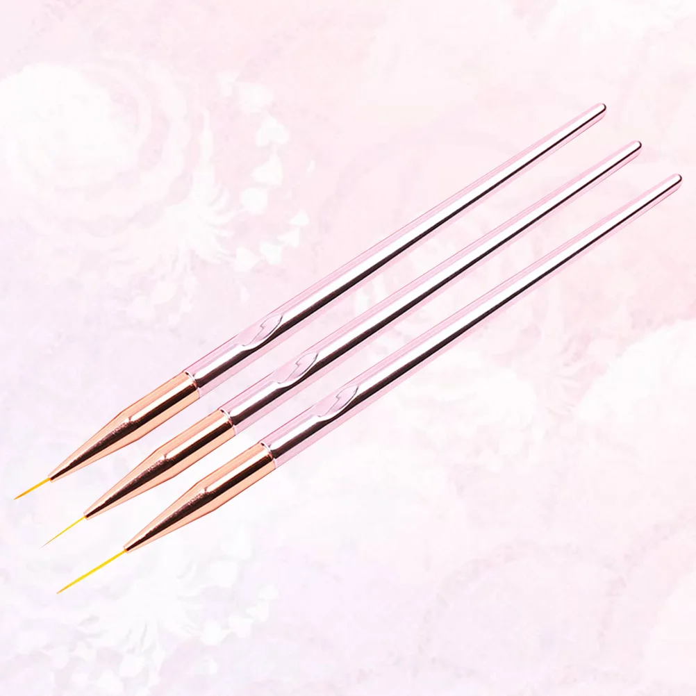 3pcs Art Liner Brush Rose Gold Plated Fine Tip Pen For Manicure Diy Design High Durable Split Free Tips 
3pcs Art Liner Brush Rose Gold Plated Fine Tip Pen For Manicure Diy Design High Durable Split Free Tips