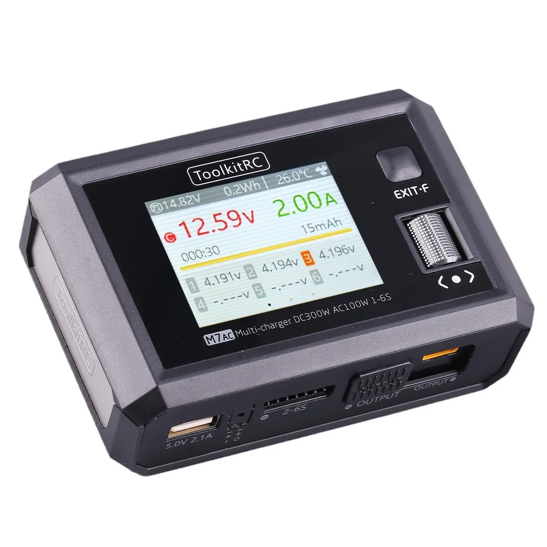 ToolkitRC M7AC 2S 3S Lipo Battery Charger AC100W/DC300W XT60 XT30 Intelligence Charger for RC Model Charger LiHV NiMh Battery
ToolkitRC M7AC 2S 3S Lipo Battery Charger AC100W/DC300W XT60 XT30 Intelligence Charger for RC Model Charger LiHV NiMh Battery